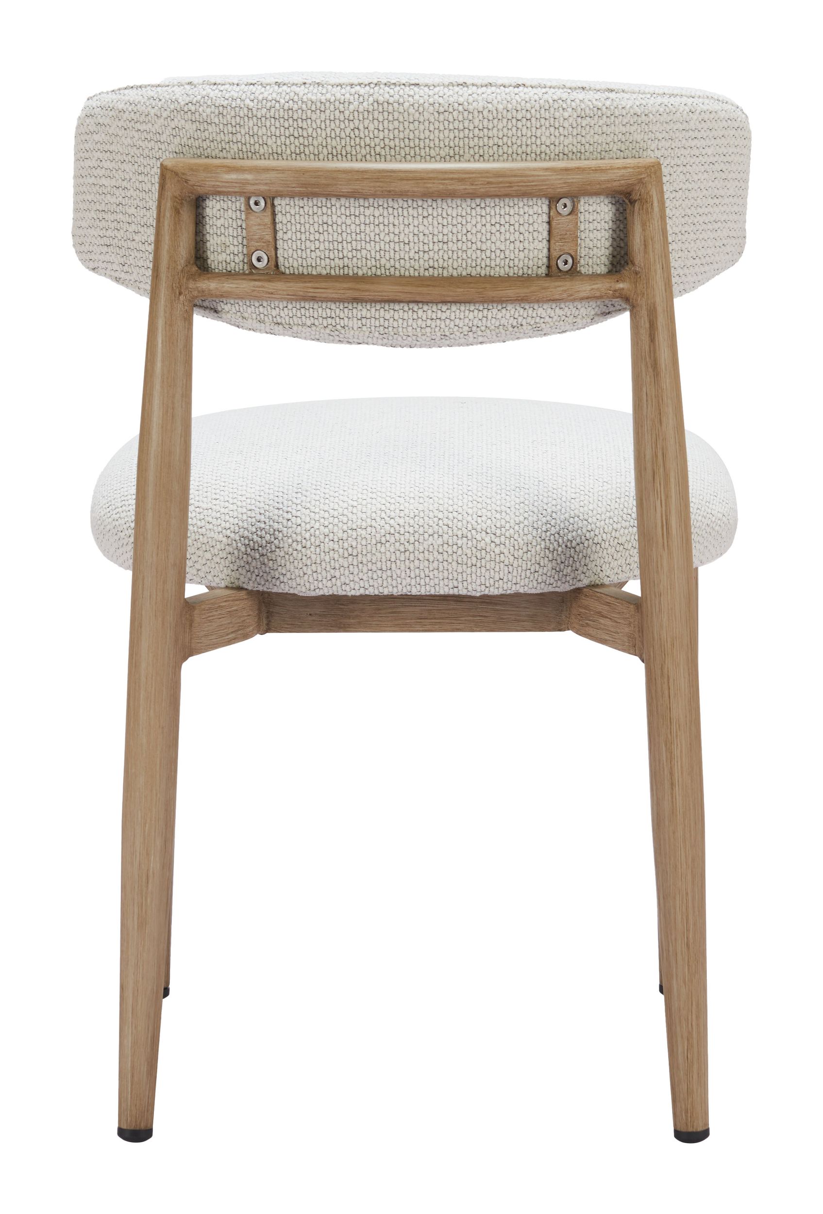 Bege Olefin/Aluminum Outdoor Dining Chair