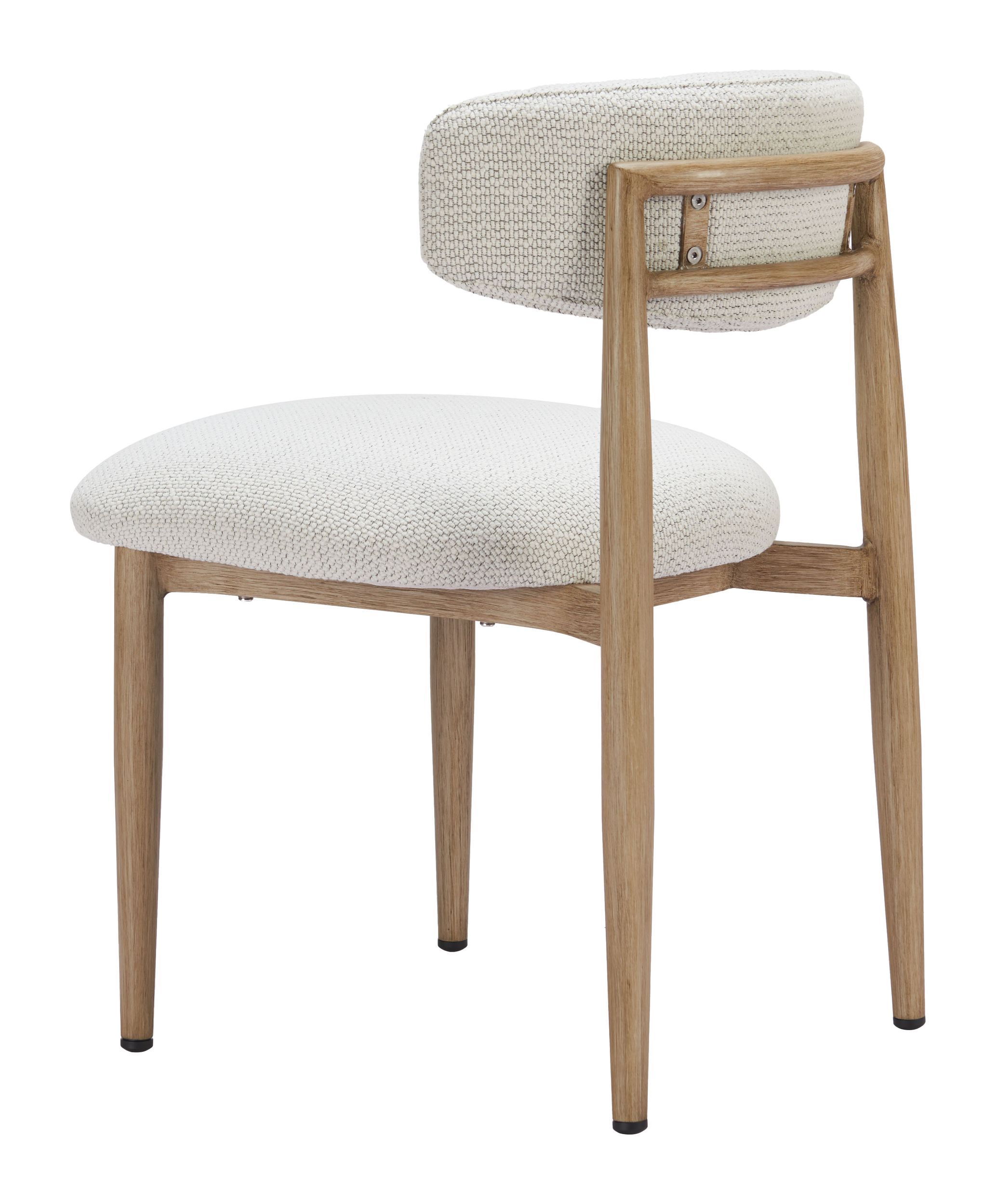 Bege Olefin/Aluminum Outdoor Dining Chair