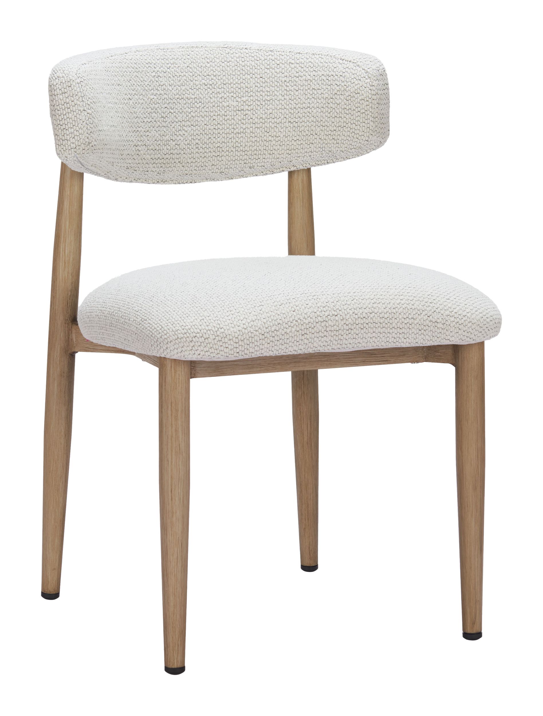 Bege Olefin/Aluminum Outdoor Dining Chair