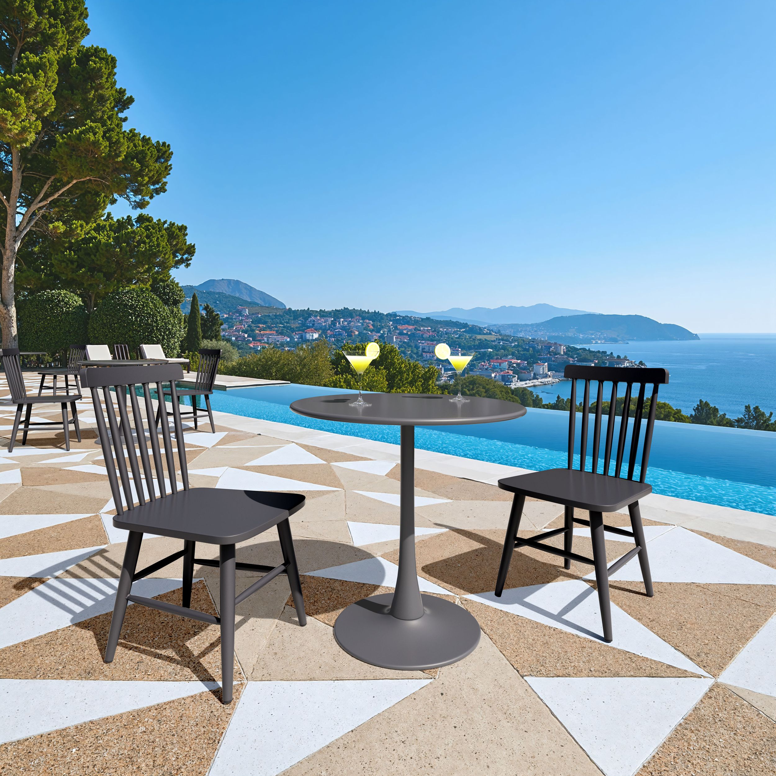 Zeilen Aluminum Dining Chair