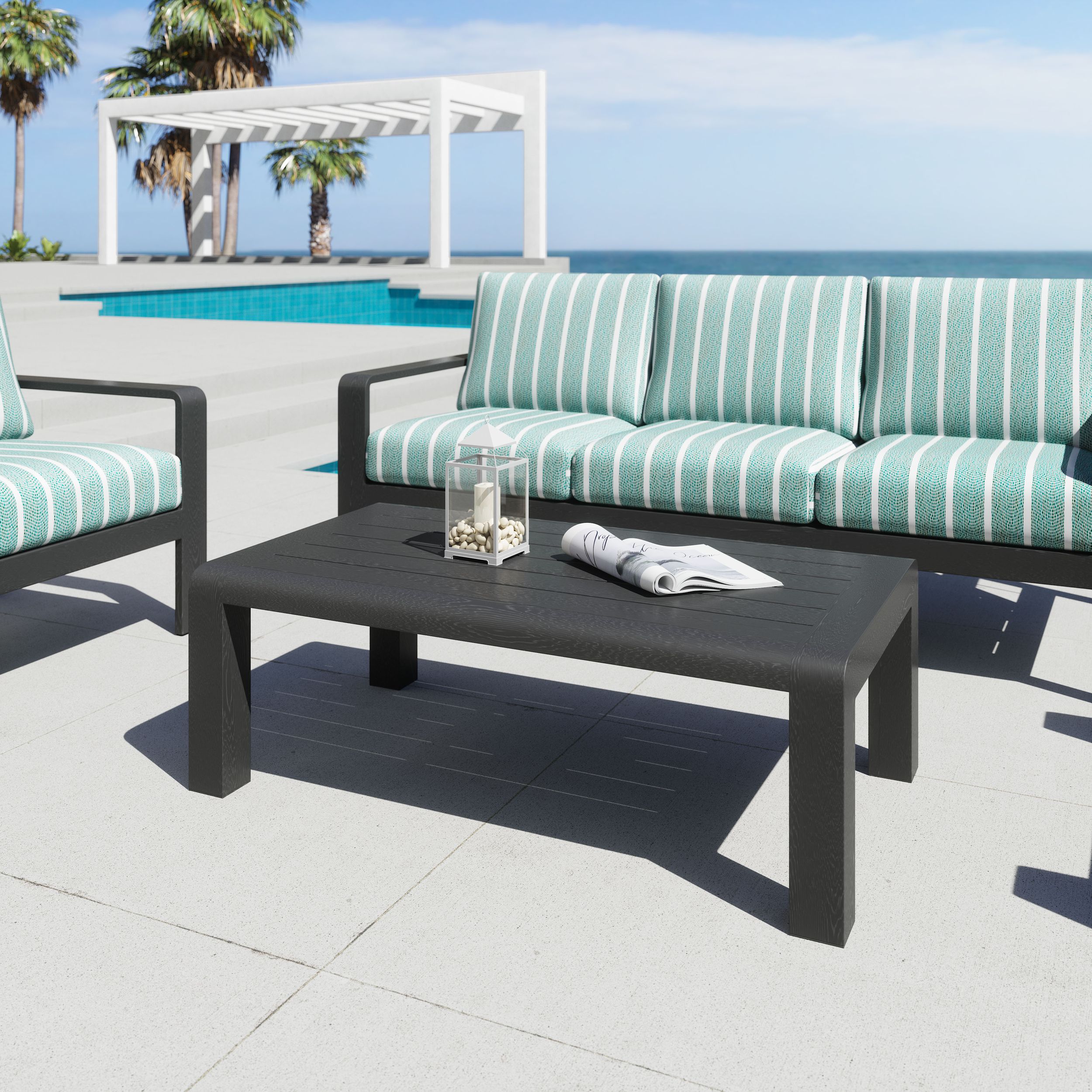 Rolig Rectangular Aluminum Outdoor Coffee Table