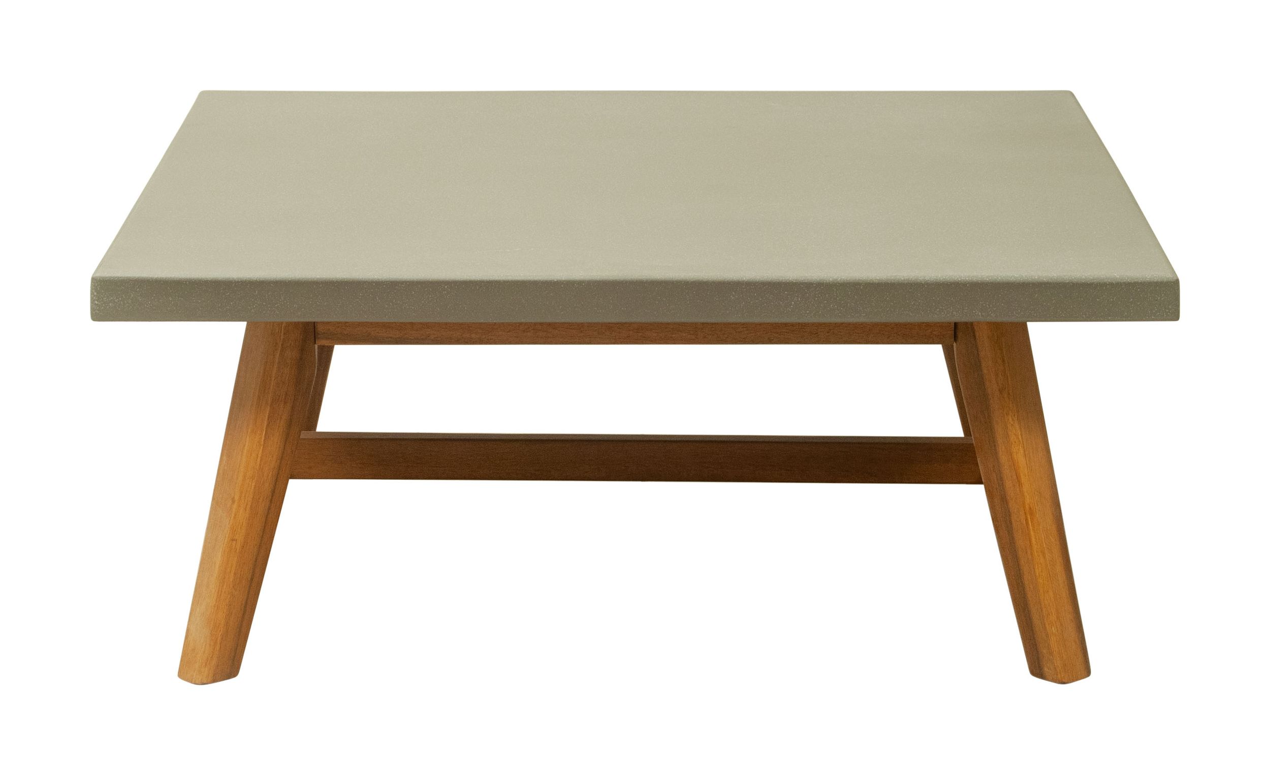Kert Square Faux Concrete/Wood Outdoor Coffee Table