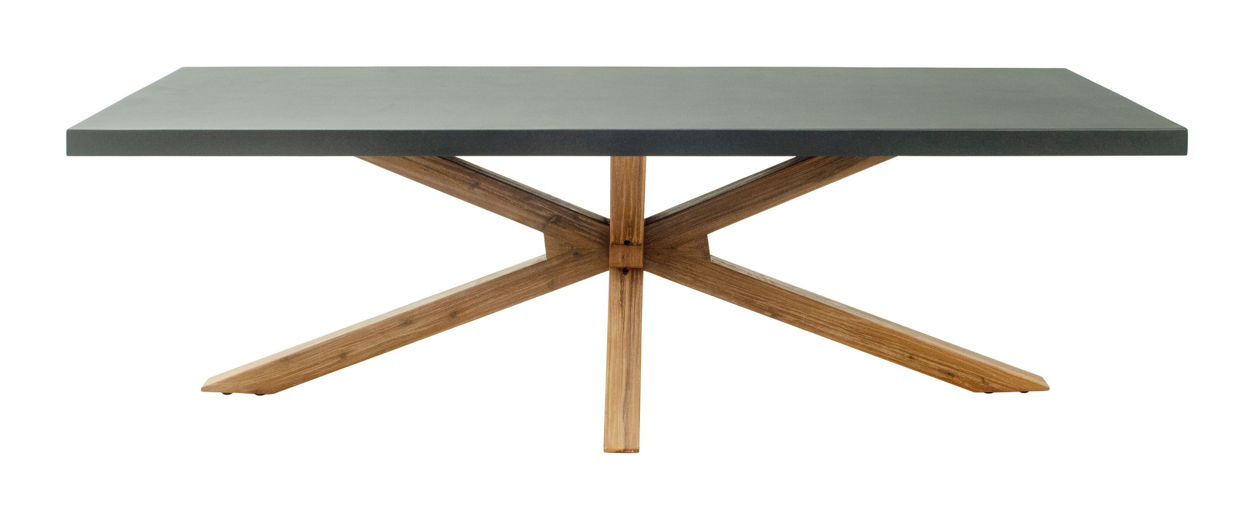 Suan Rectangular Faux Concrete/Wood Dining Table