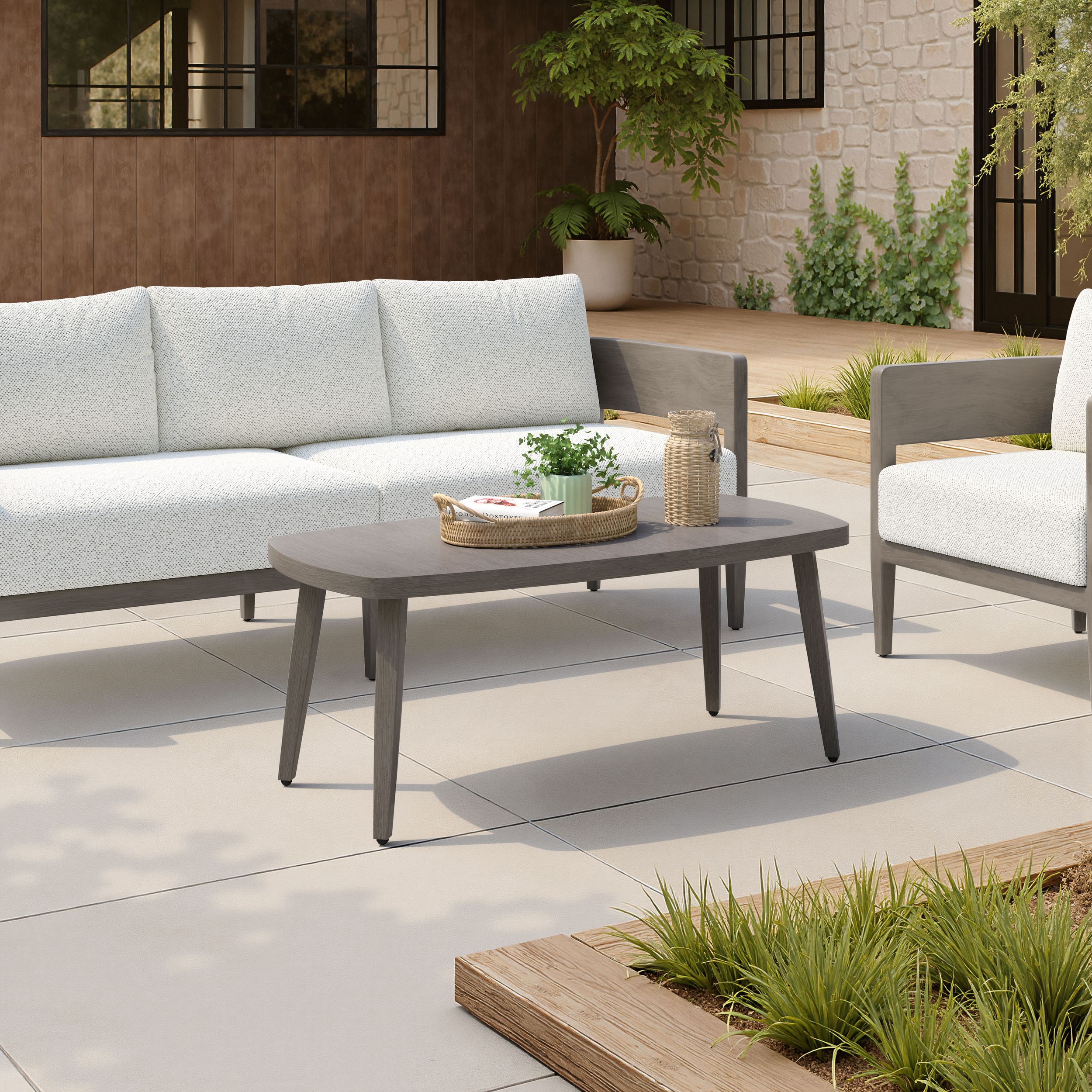 Foret Rectangular Aluminum Coffee Table