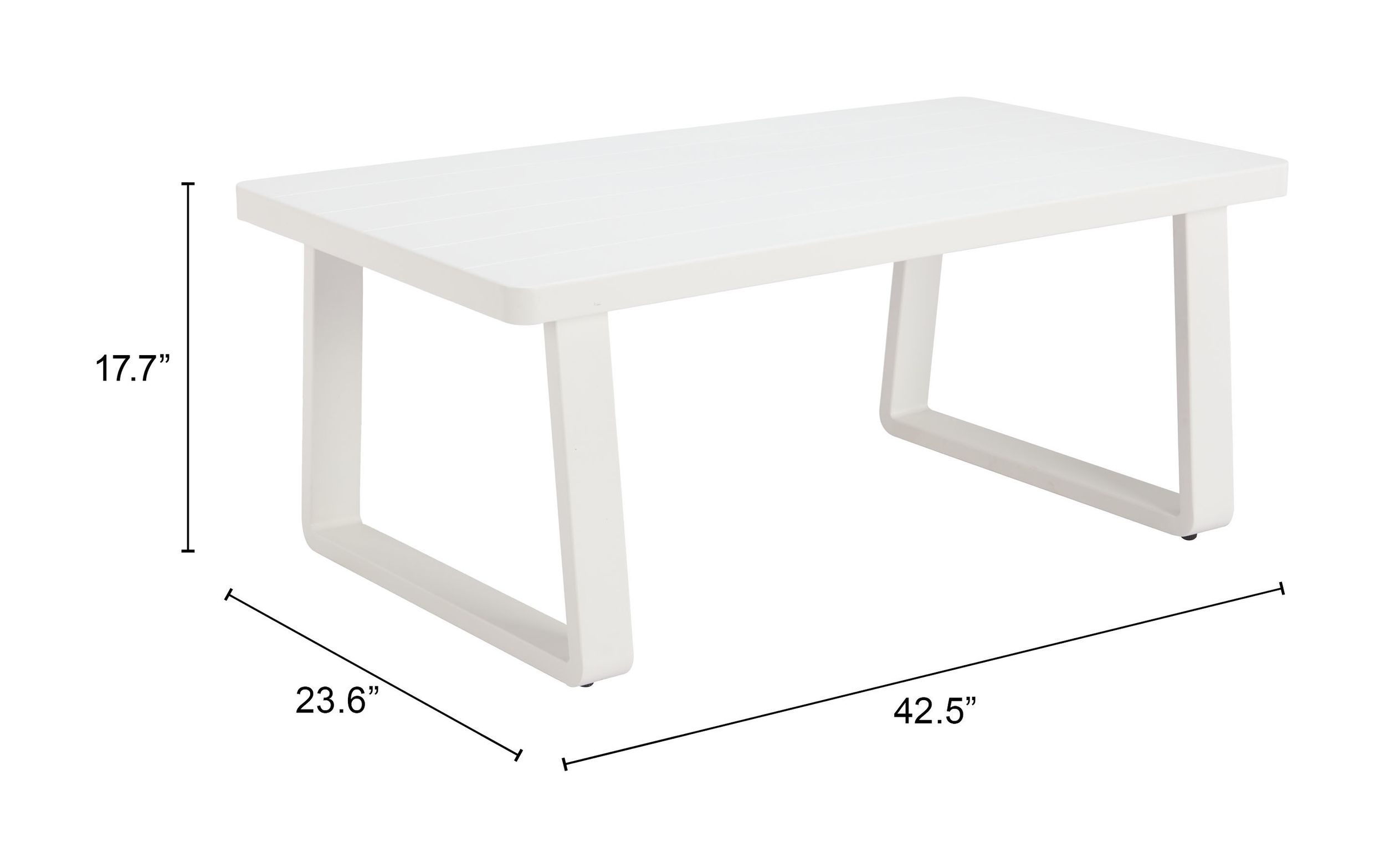 Welt Rectangular Aluminum Outdoor Coffee Table