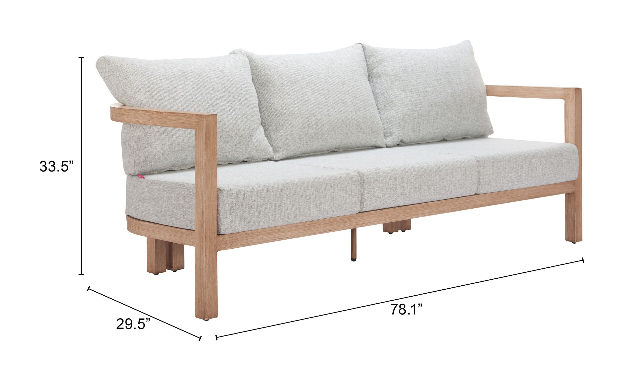 Leto Olefin/Aluminum Outdoor Sofa