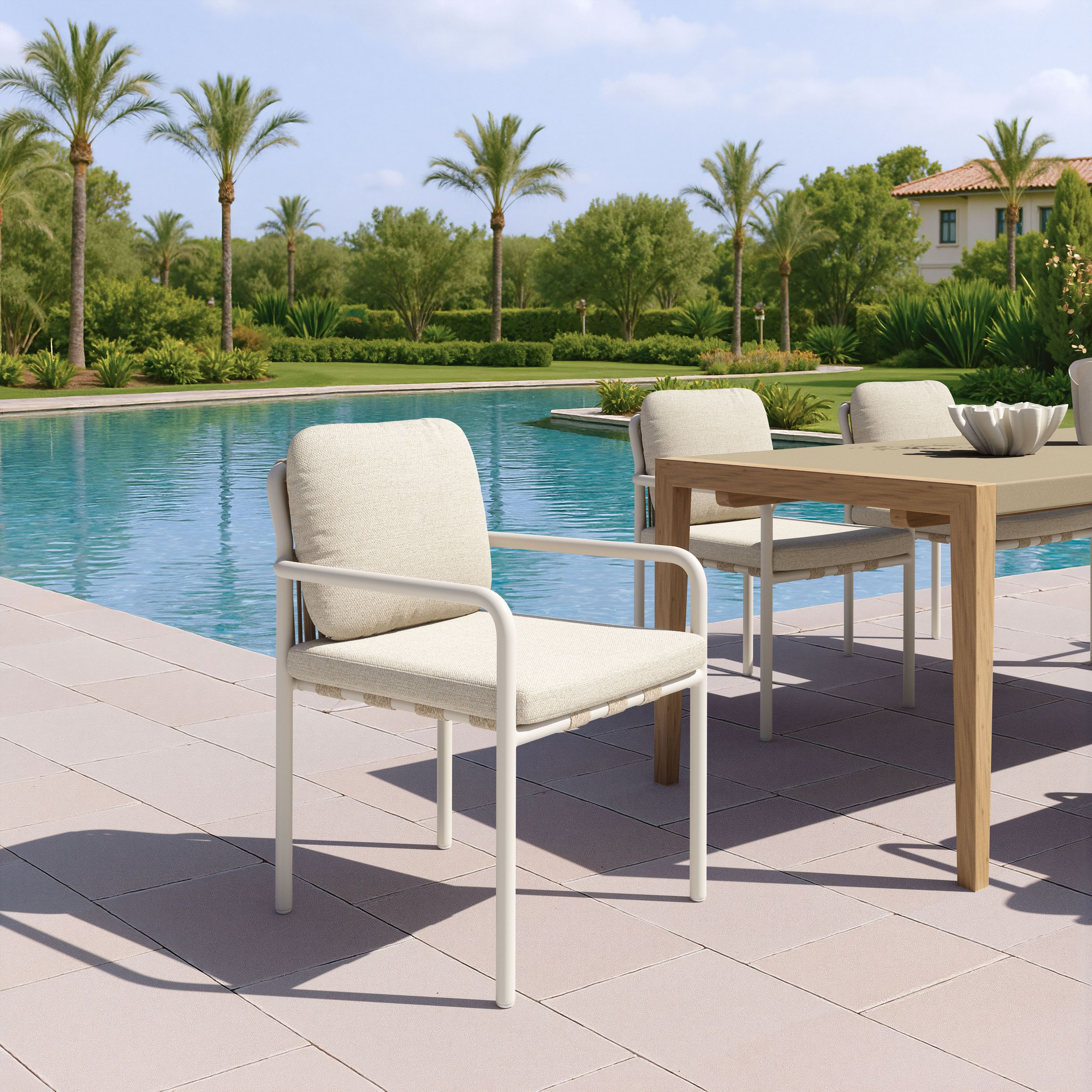 Aite Olefin/Aluminum Outdoor Dining Chair