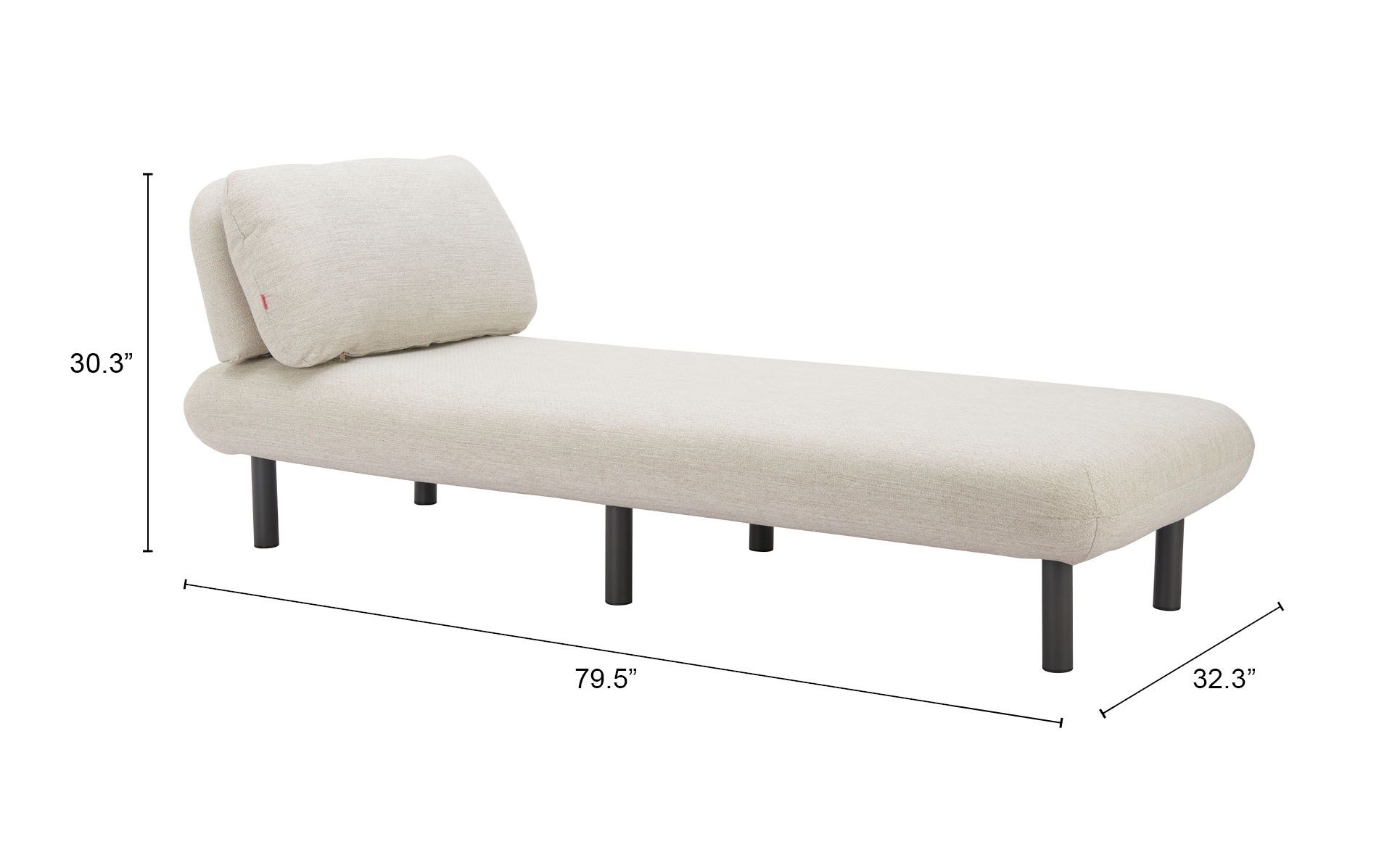Aperto Olefin/Aluminum Outdoor Chaise