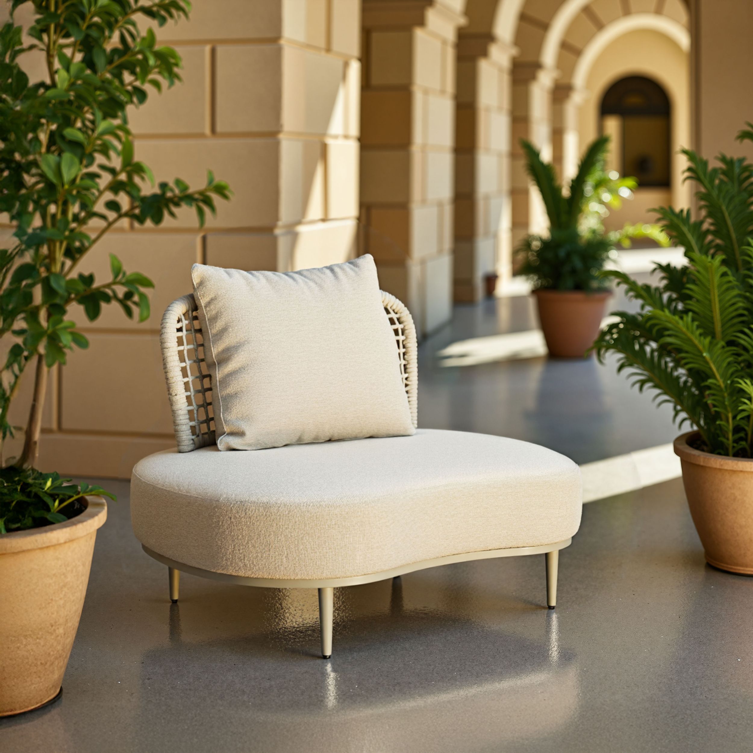 Ruhe Olefin/Aluminum Outdoor Accent Chair