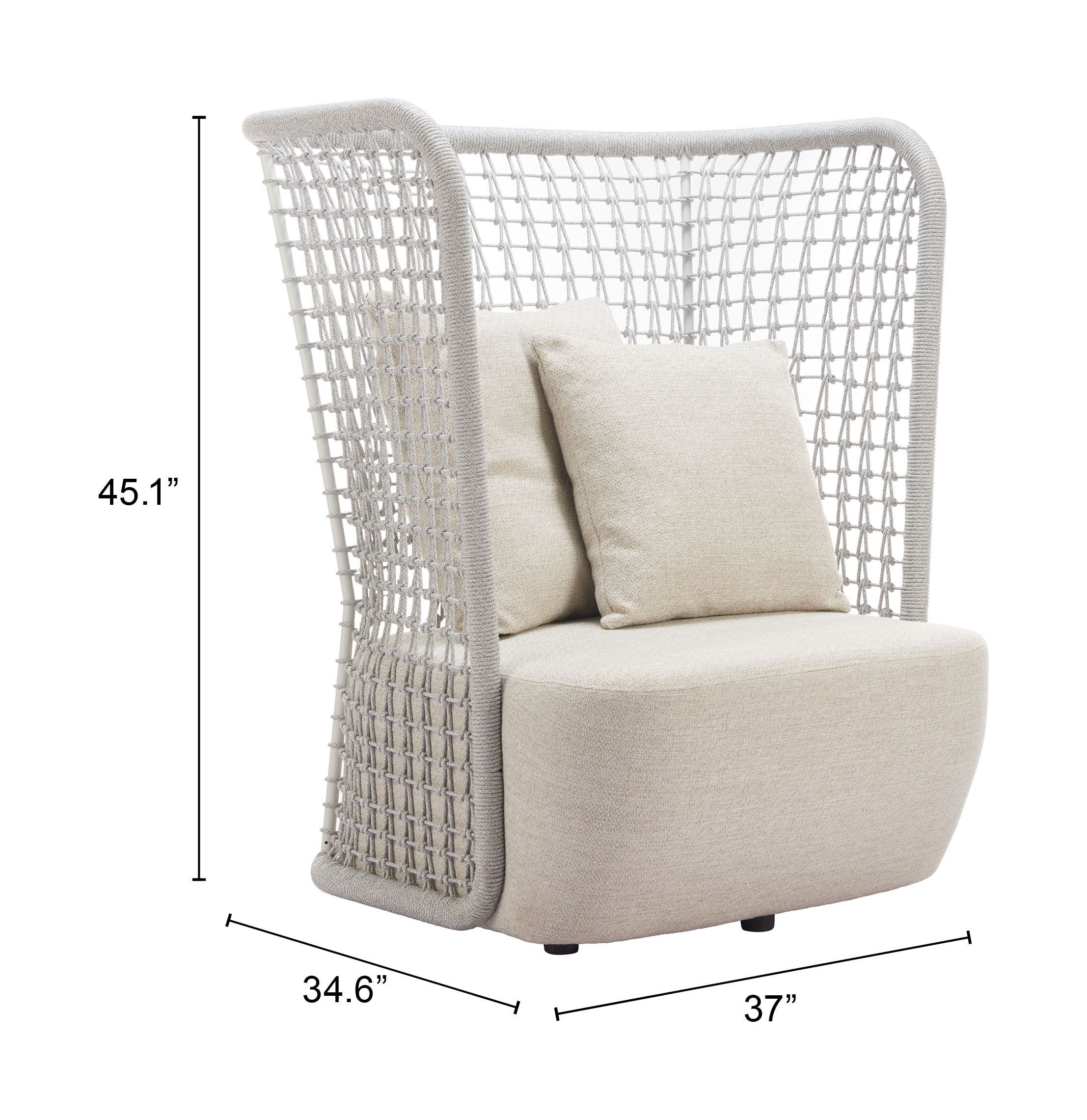 Hudu Olefin/Aluminum Accent Chair