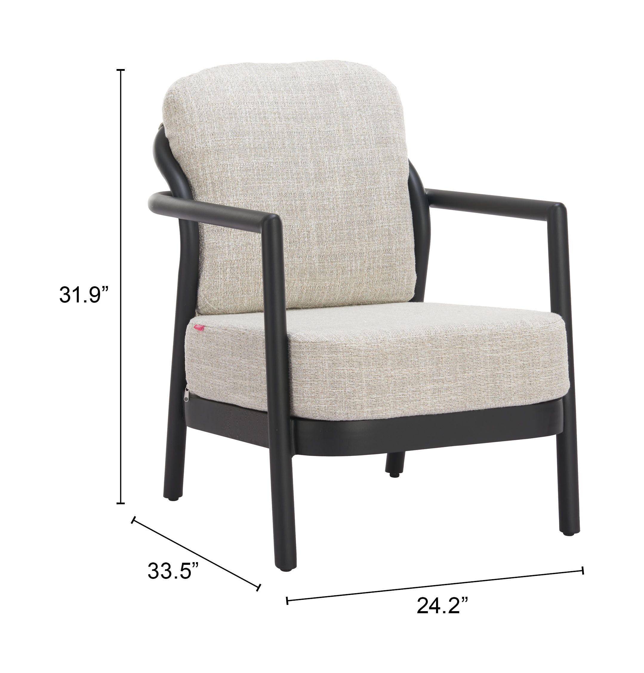 Rein Olefin/Aluminum Outdoor Accent Chair