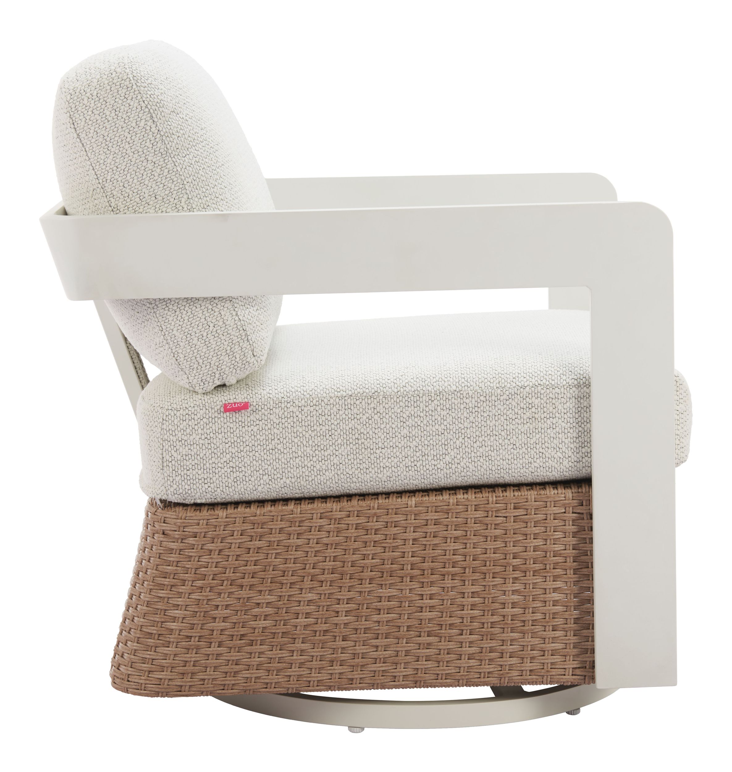 Gelo Olefin/Synthetic Rattan Weave Swivel Chair