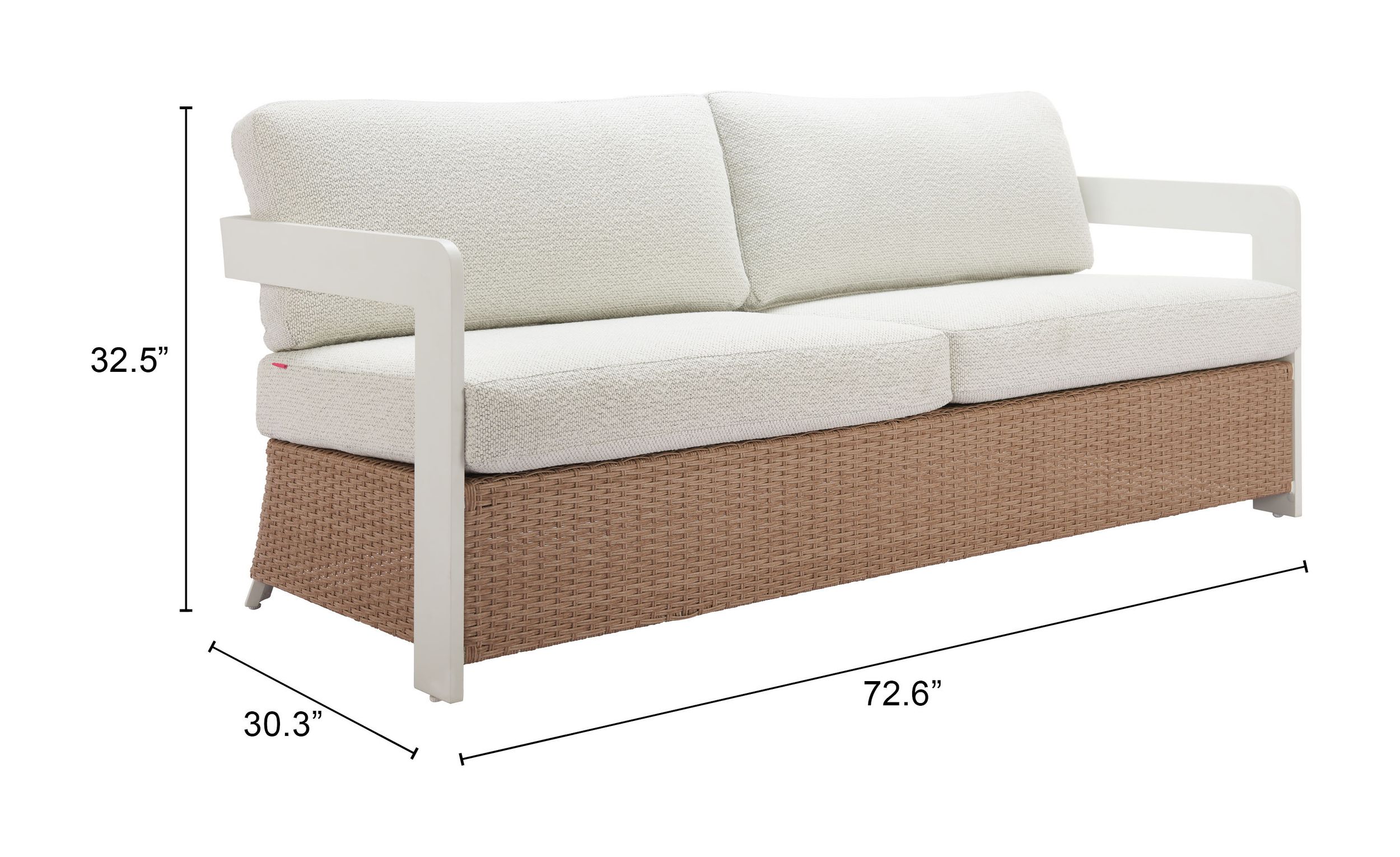 Gelo Olefin/Synthetic Rattan/Aluminum Sofa