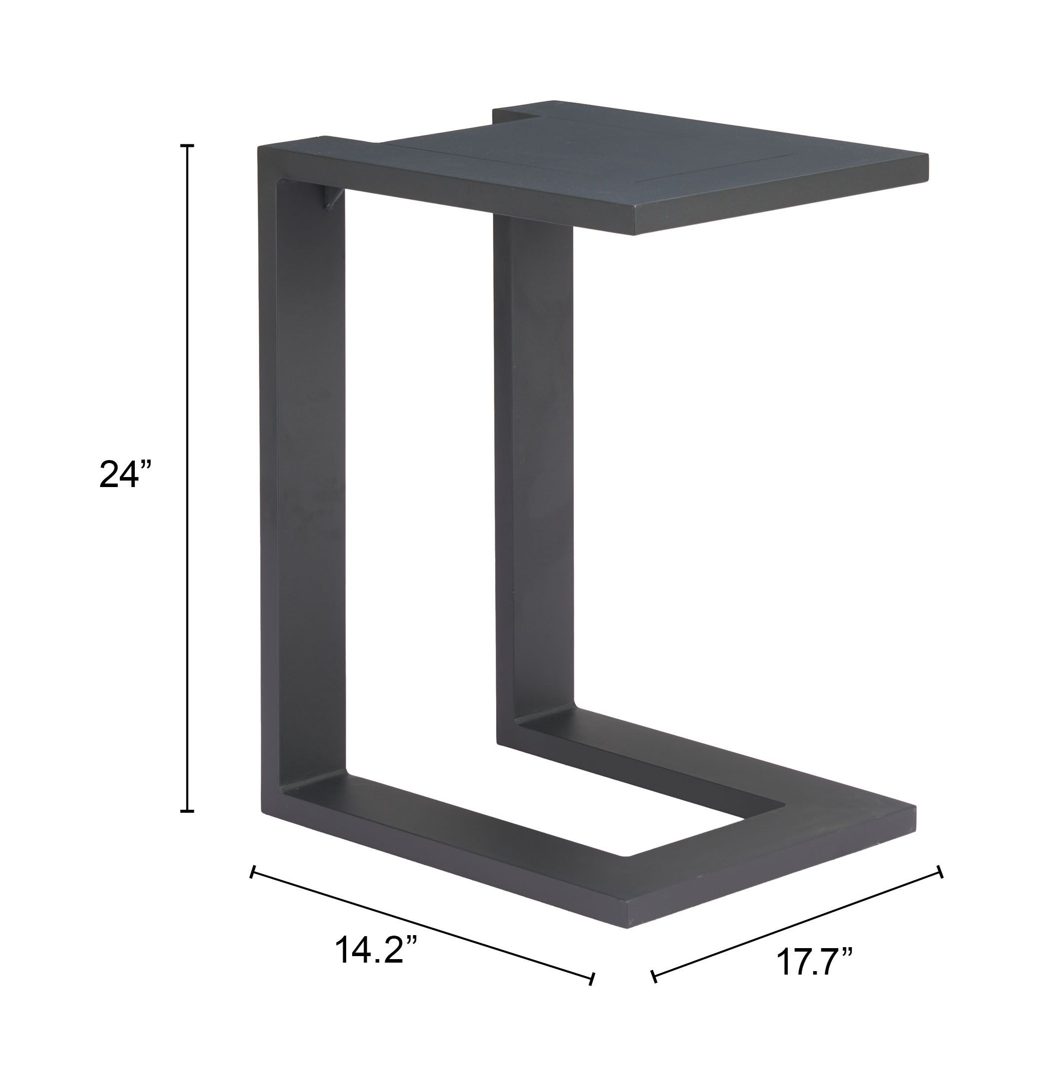 Tudi Rectangular Aluminum Outdoor Side Table