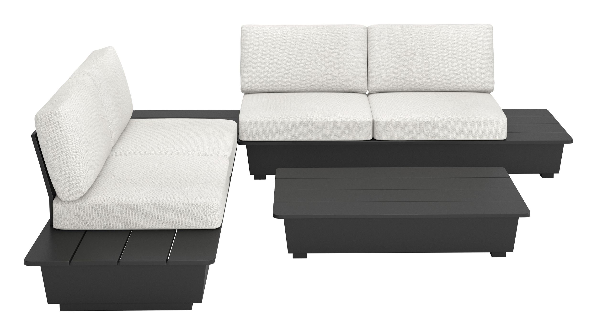 Tien Rectangular Aluminum Outdoor Coffee Table