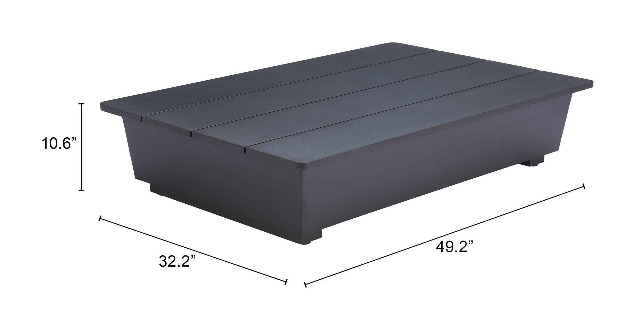 Tien Rectangular Aluminum Outdoor Coffee Table