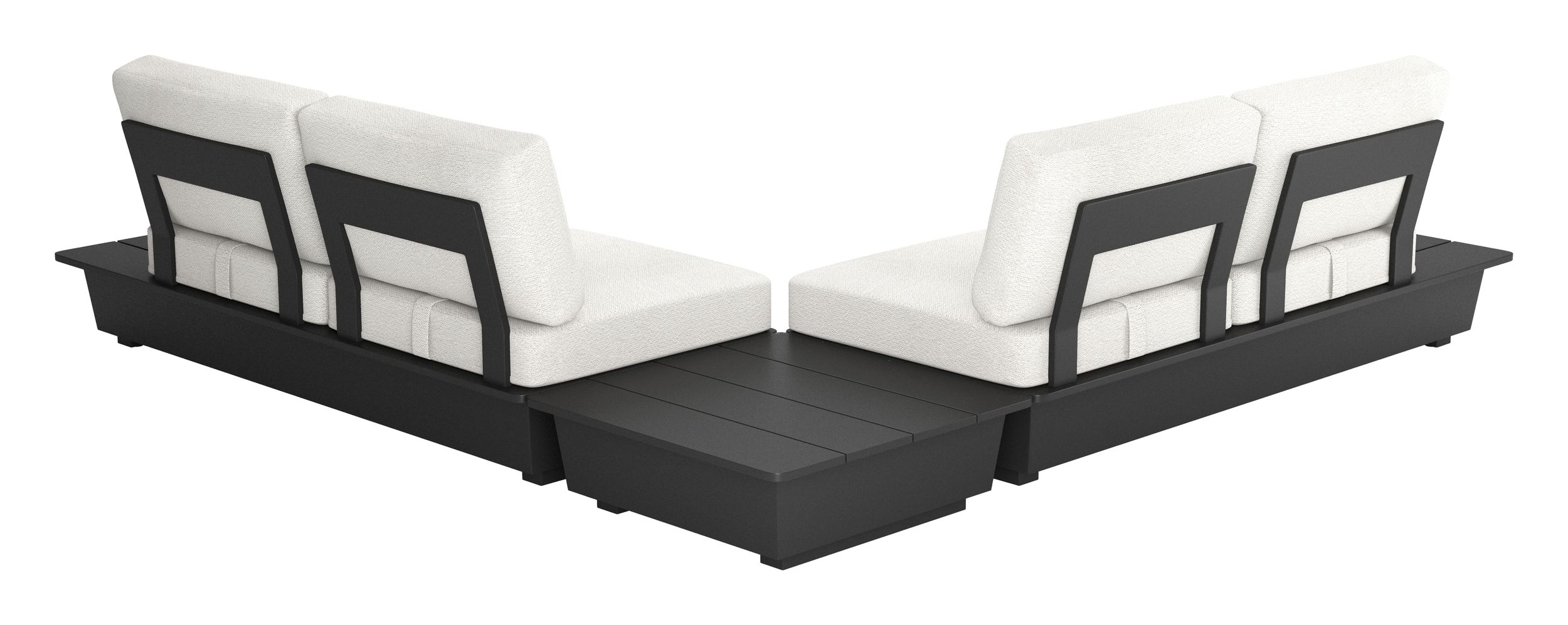 Tien Rectangular Aluminum Outdoor Side Table
