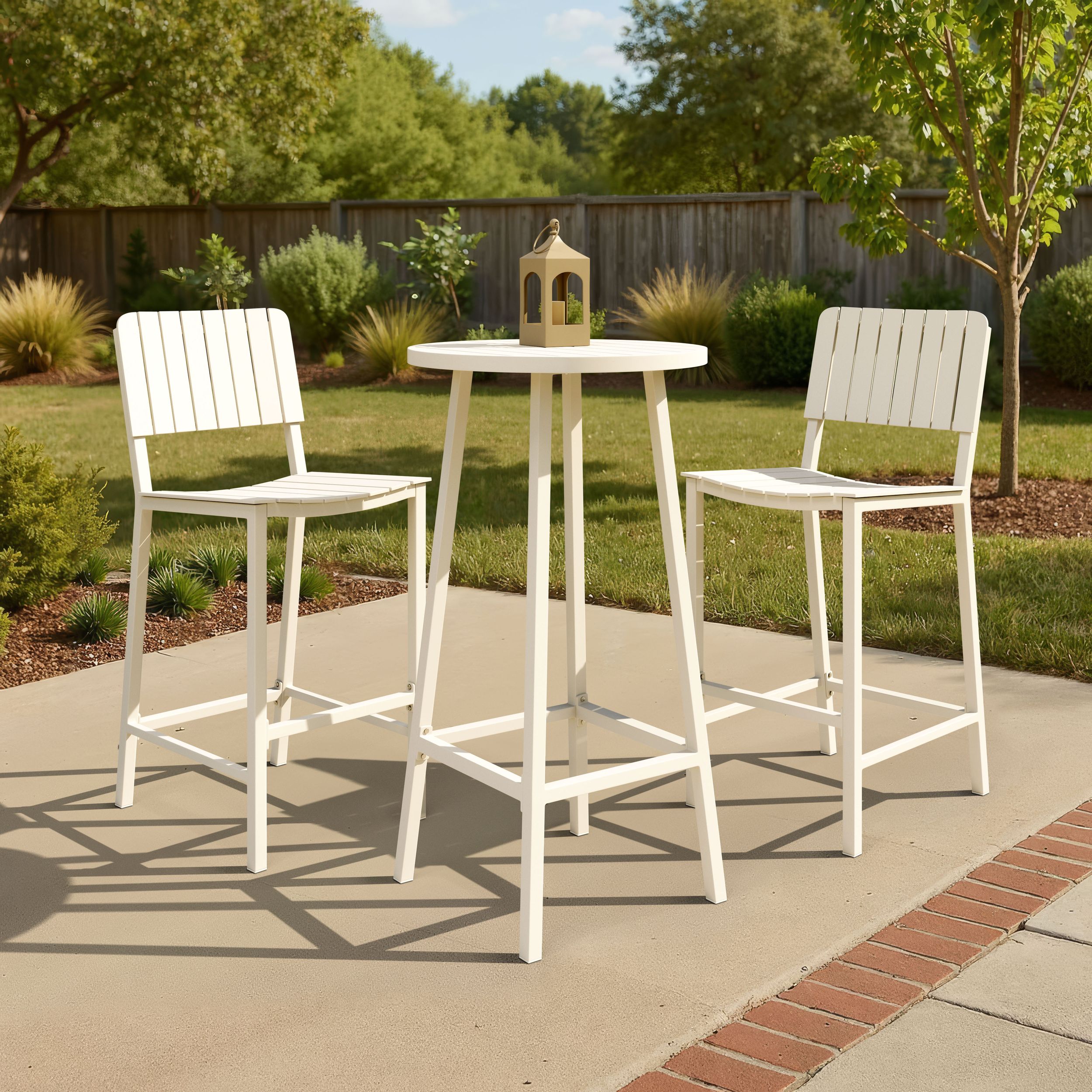 Kayu Aluminum Outdoor Barstool