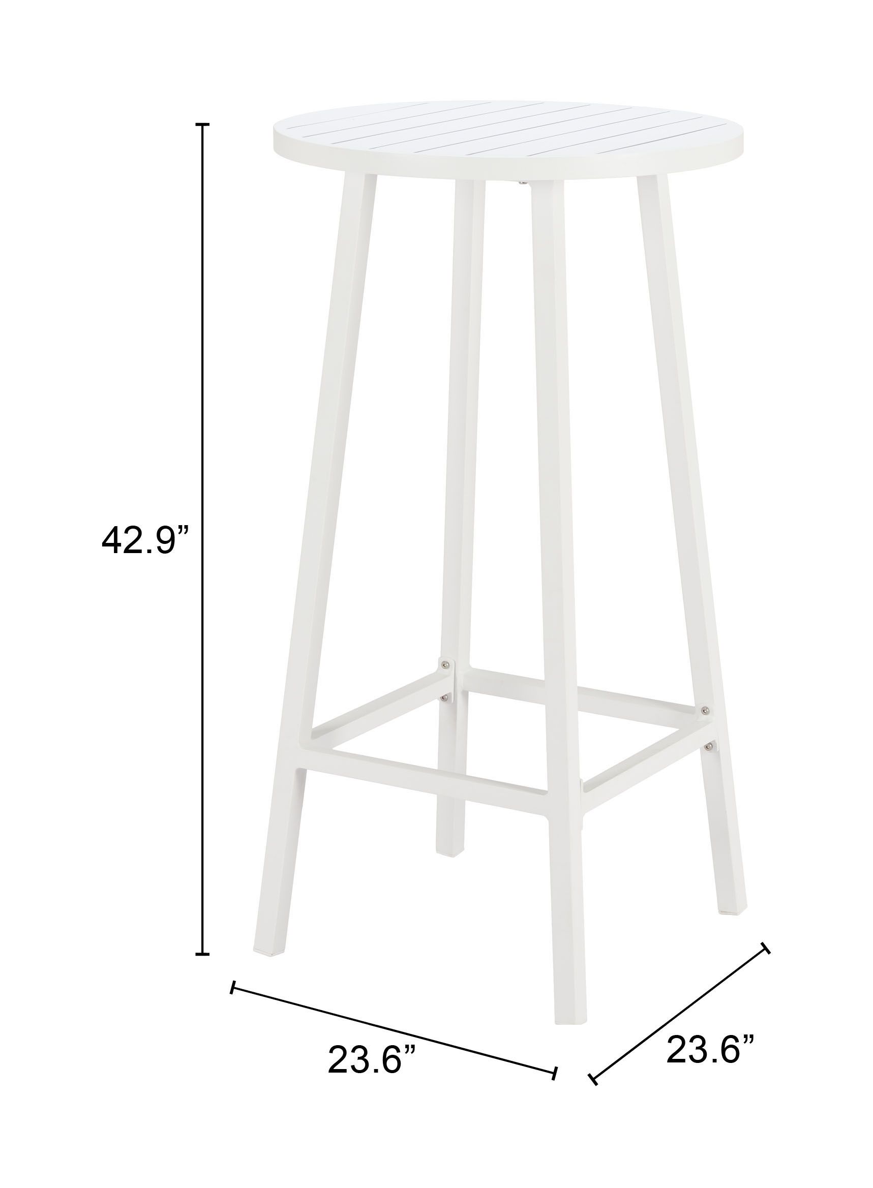 Ren Round Aluminum Outdoor Bar Table