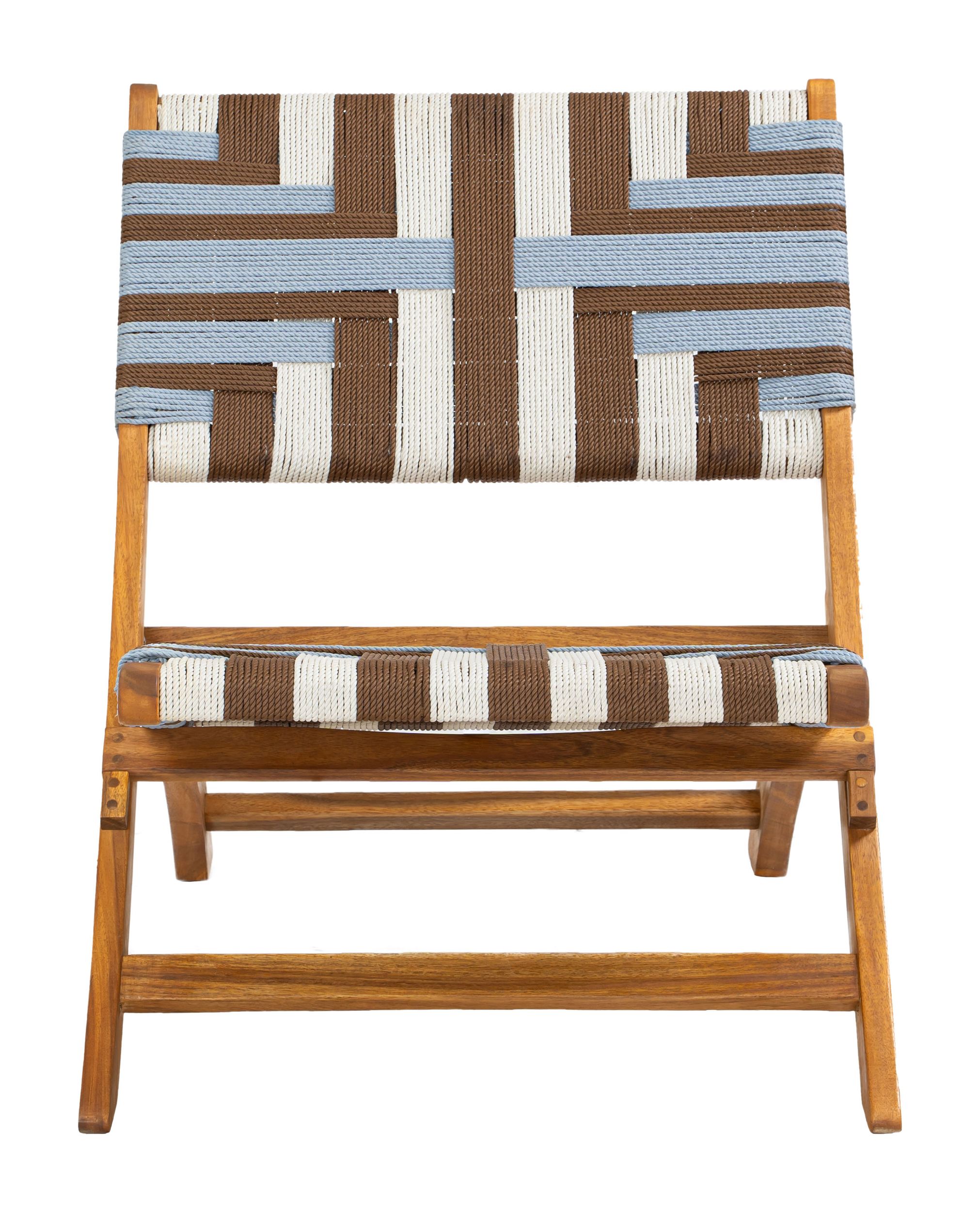 Sunshine Synthetic Rattan Weave/Wood Outdoor Lounge Chair