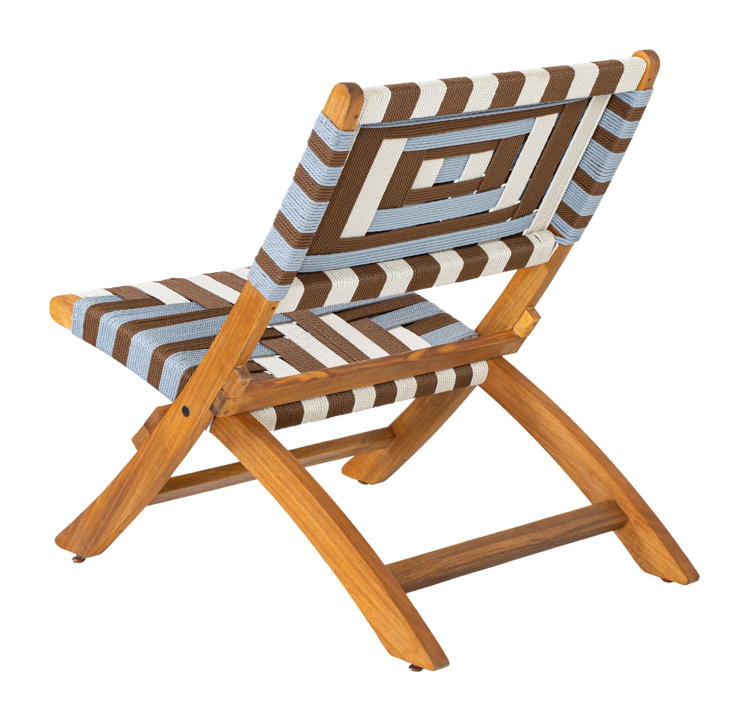 Sunshine Synthetic Rattan Weave/Wood Outdoor Lounge Chair
