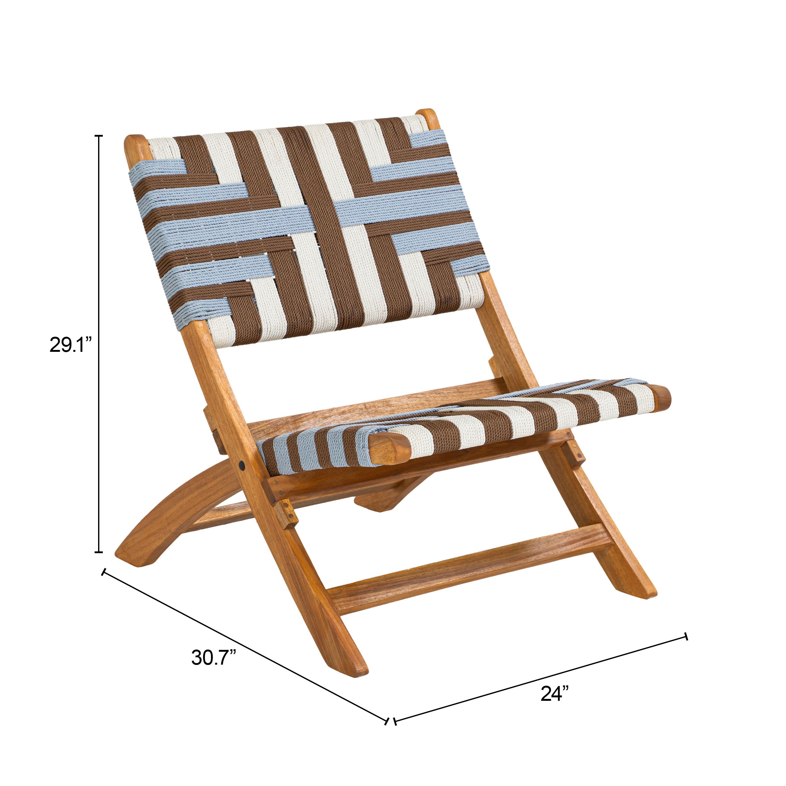 Sunshine Synthetic Rattan Weave/Wood Outdoor Lounge Chair