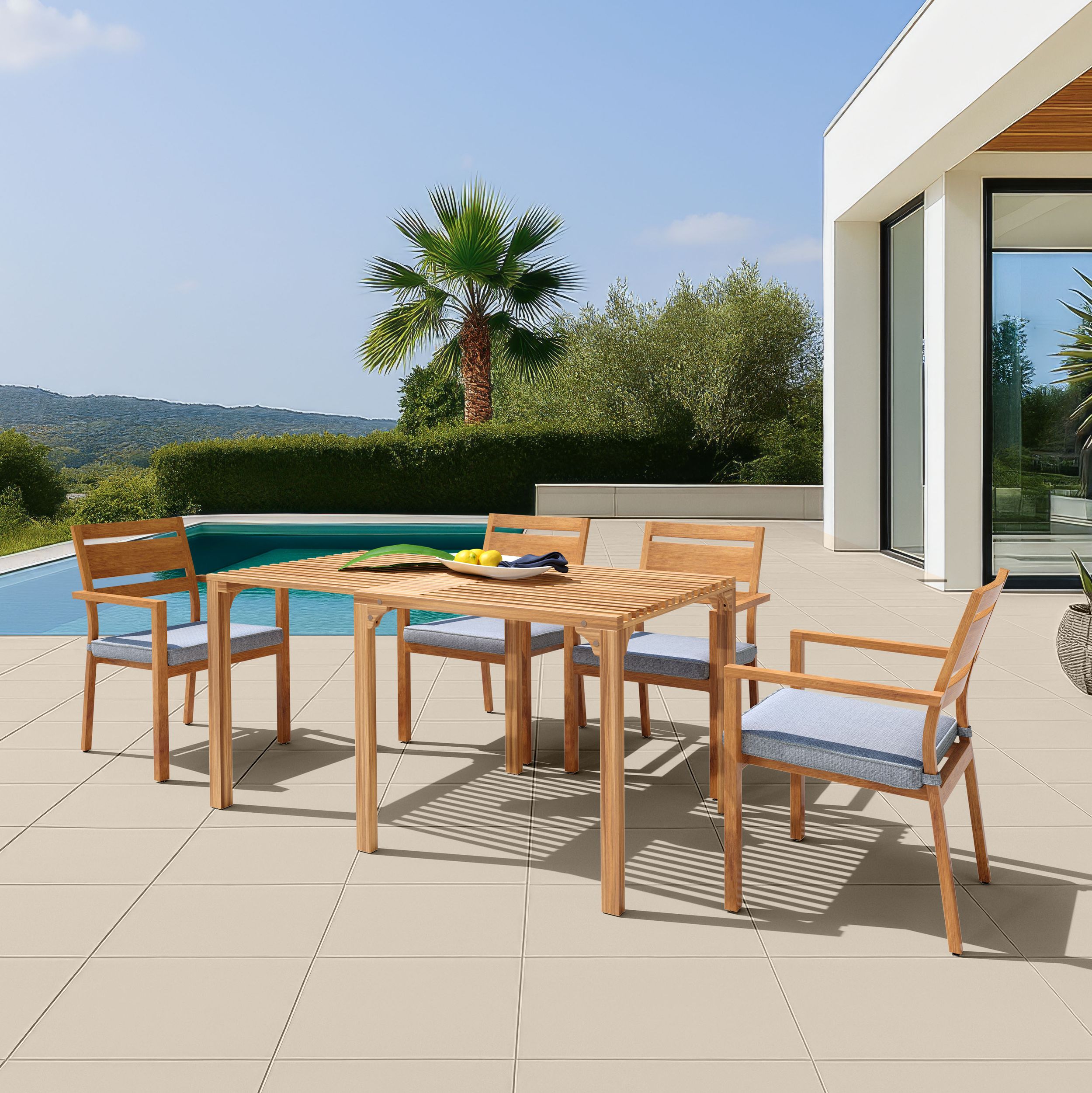 Riviera Wood Extendable Dining Table