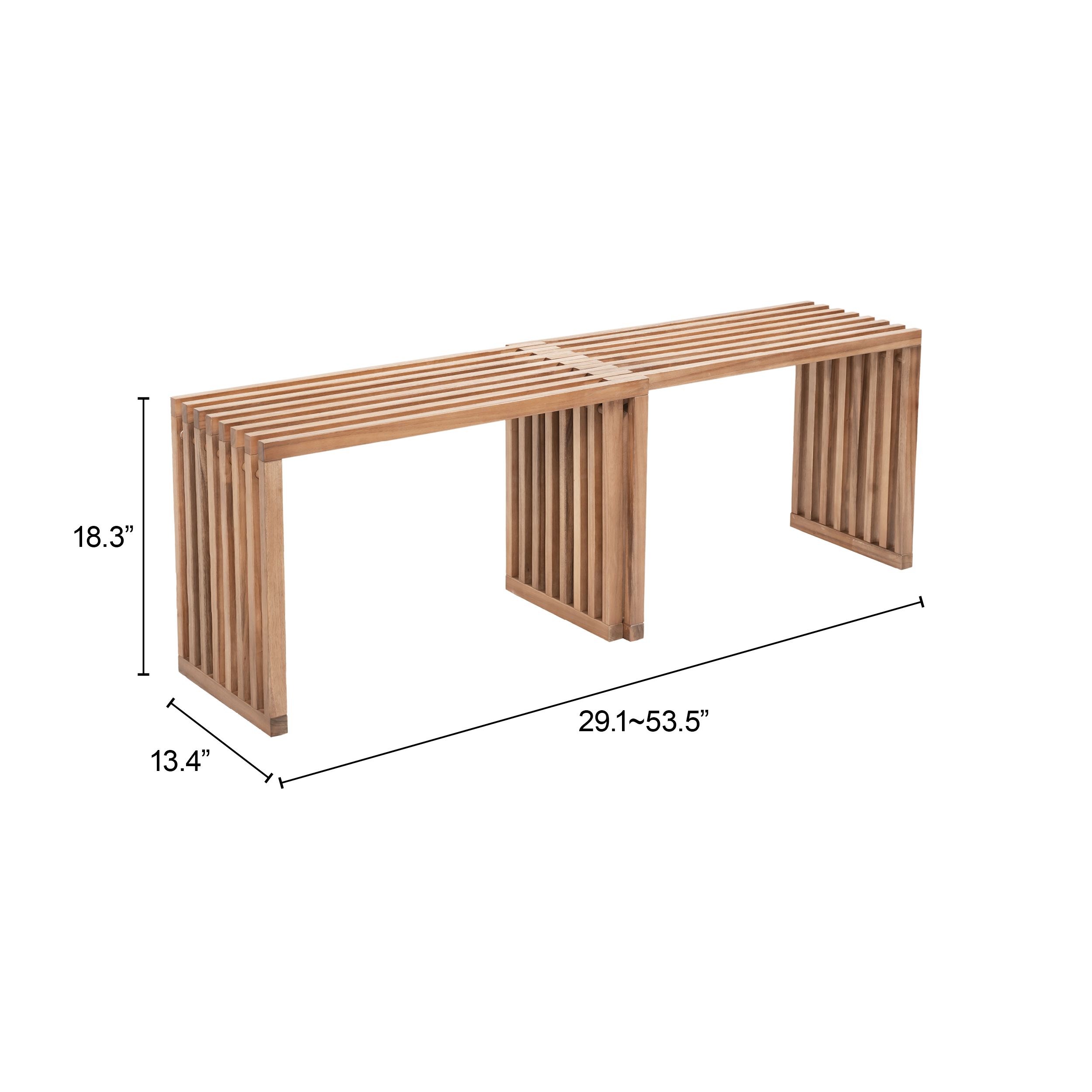 Riviera Wood Extendable Bench
