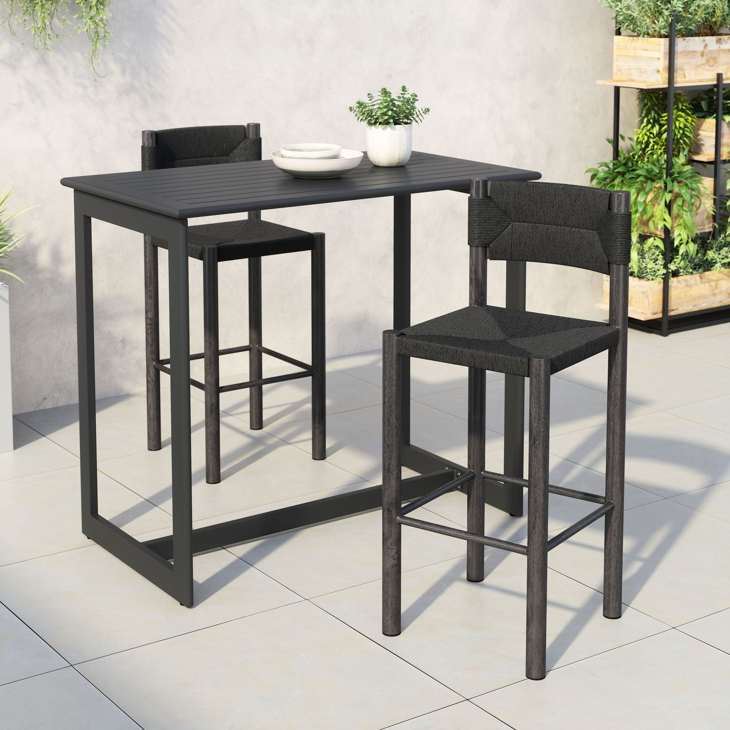 Iska Aluminum Outdoor Barstool