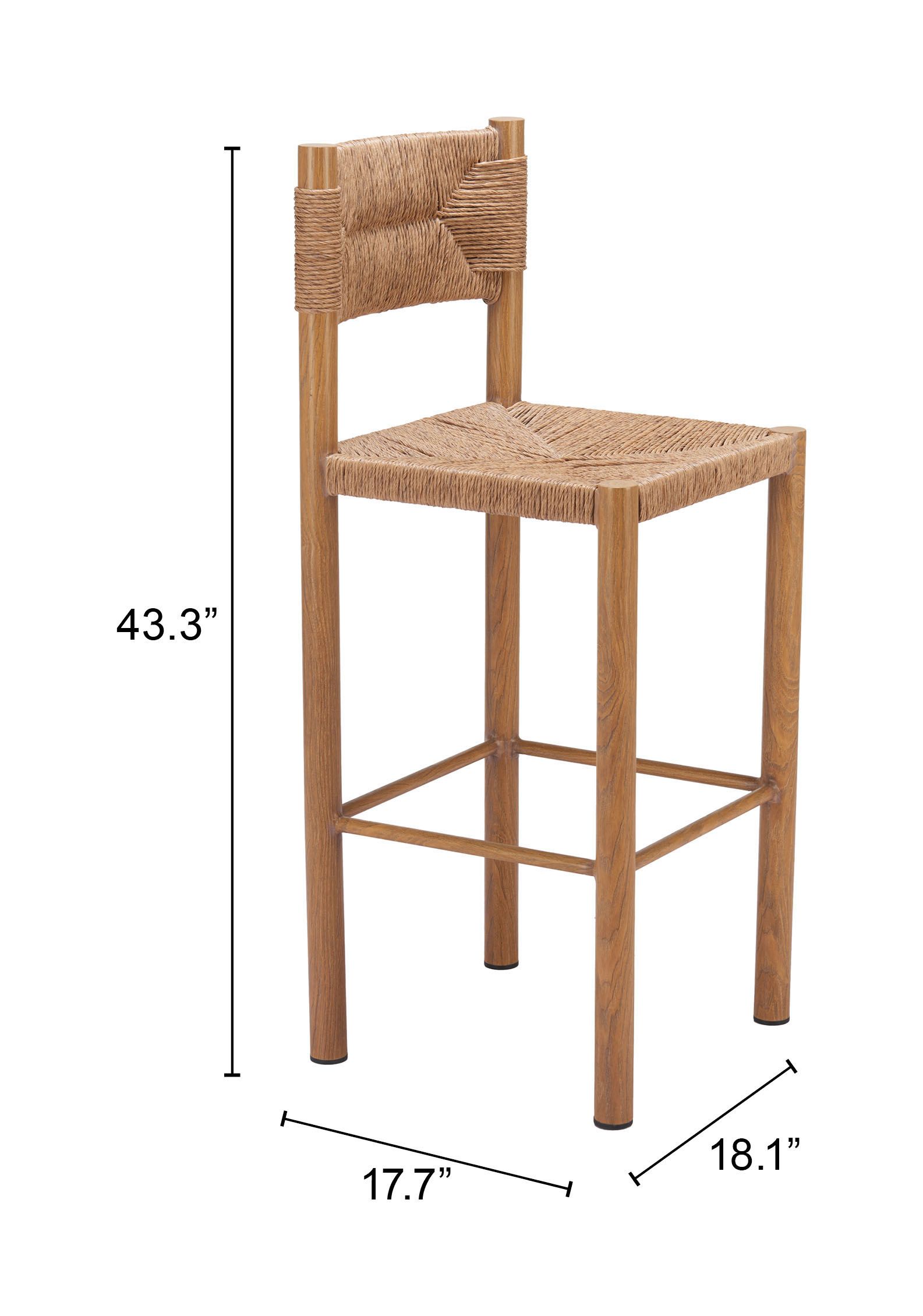 Iska Aluminum Outdoor Barstool