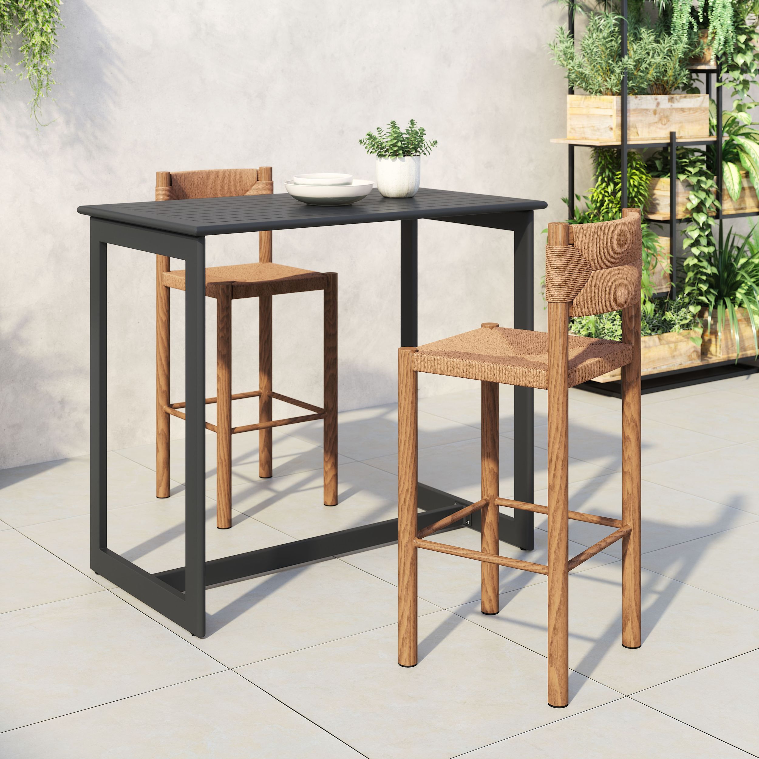 Iska Aluminum Outdoor Barstool