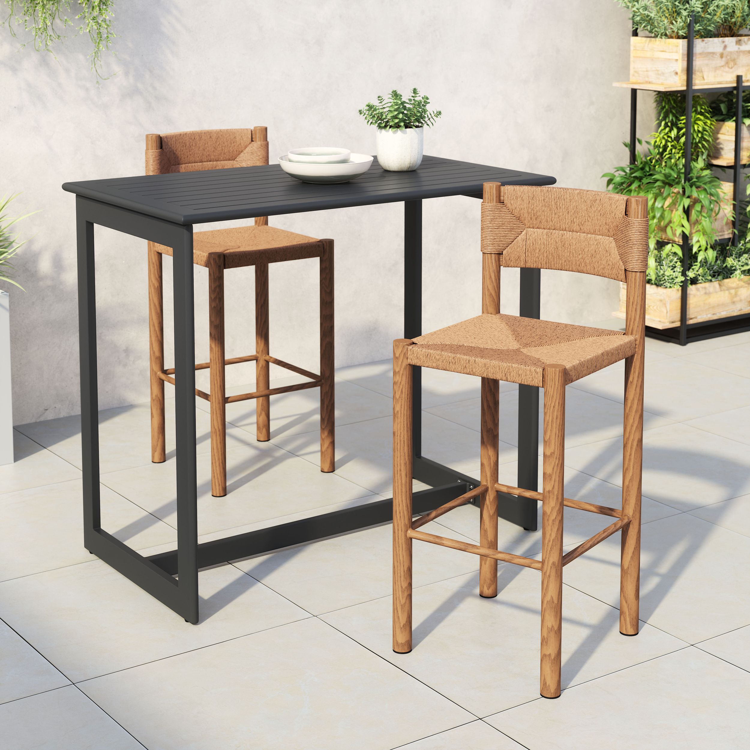 Iska Aluminum Outdoor Barstool