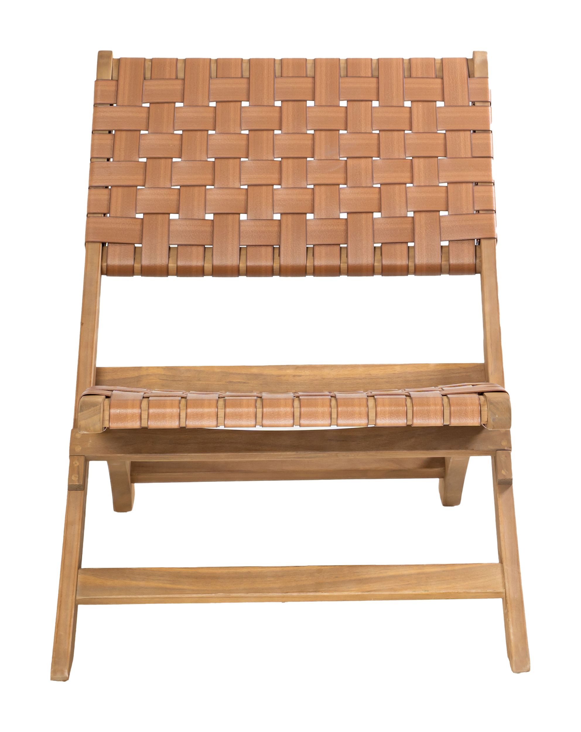 Sunflare Synthetic Rattan Weave/Wood Outdoor Lounge Chair