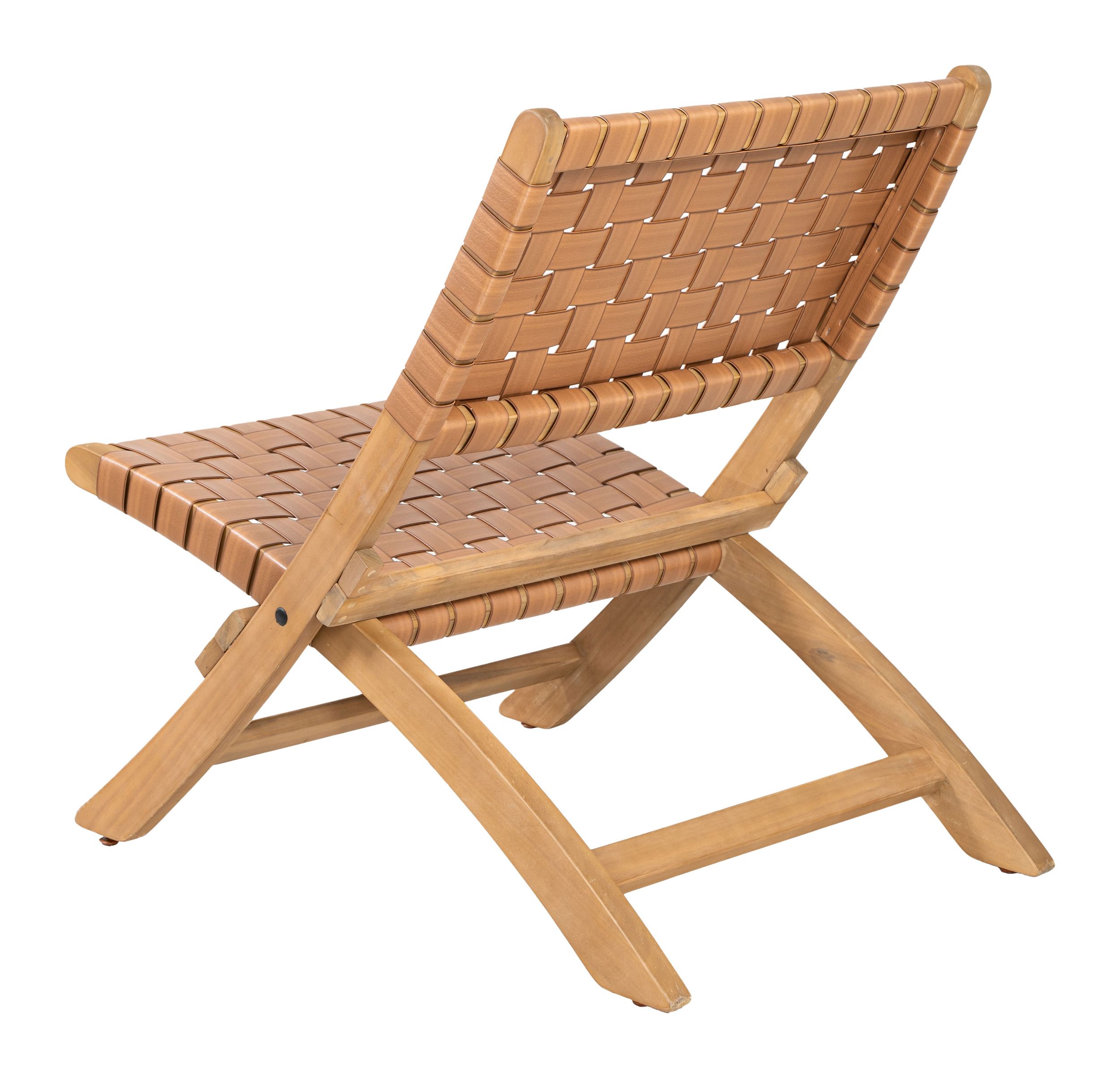 Sunflare Synthetic Rattan Weave/Wood Outdoor Lounge Chair