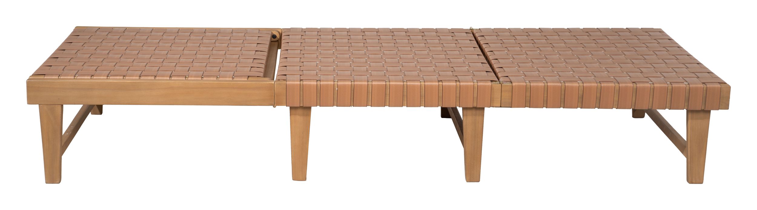 Breath Synthetic Rattan Weave/Wood Chaise Lounge