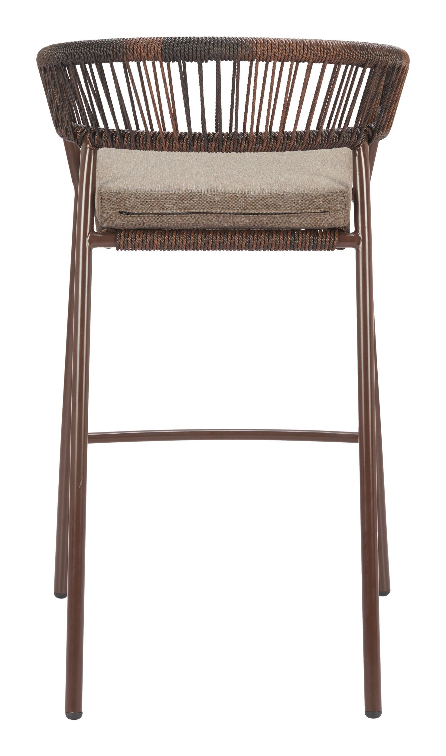 Skye Olefin/Synthetic Rattan Weave/Steel Barstool
