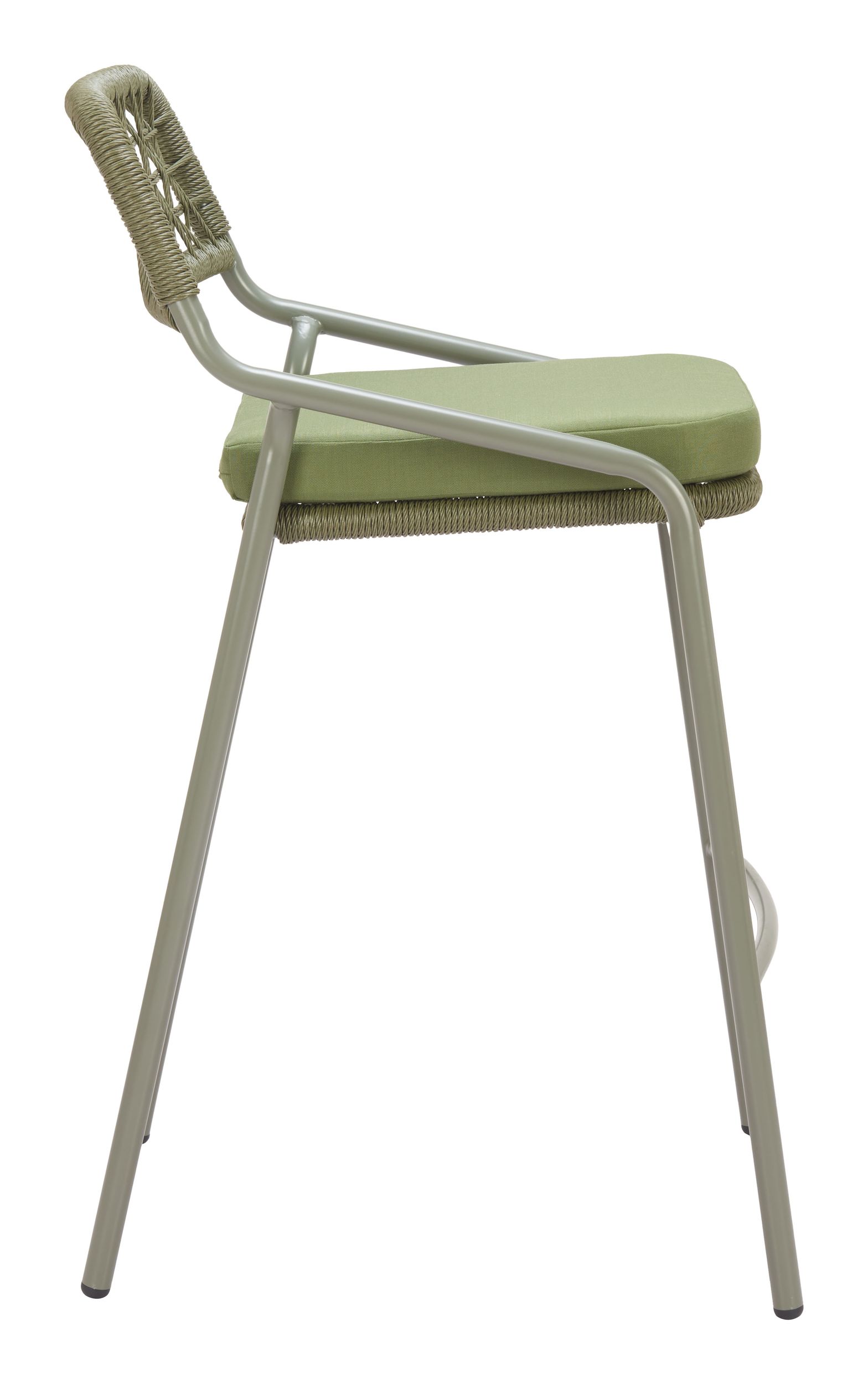 Rio Olefin/Synthetic Rattan Weave/Steel Barstool