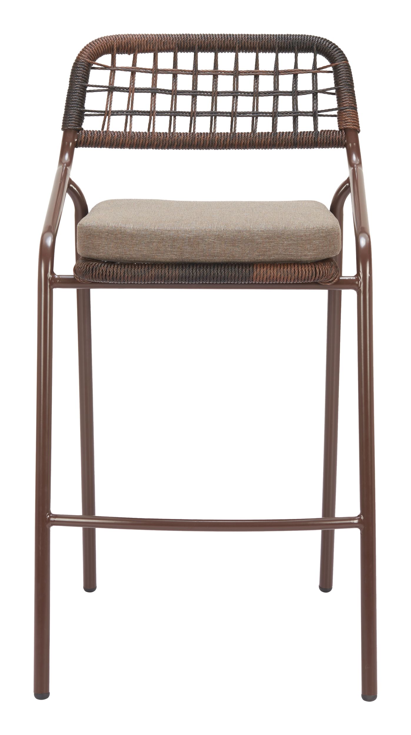 Rio Olefin/Synthetic Rattan Weave/Steel Barstool