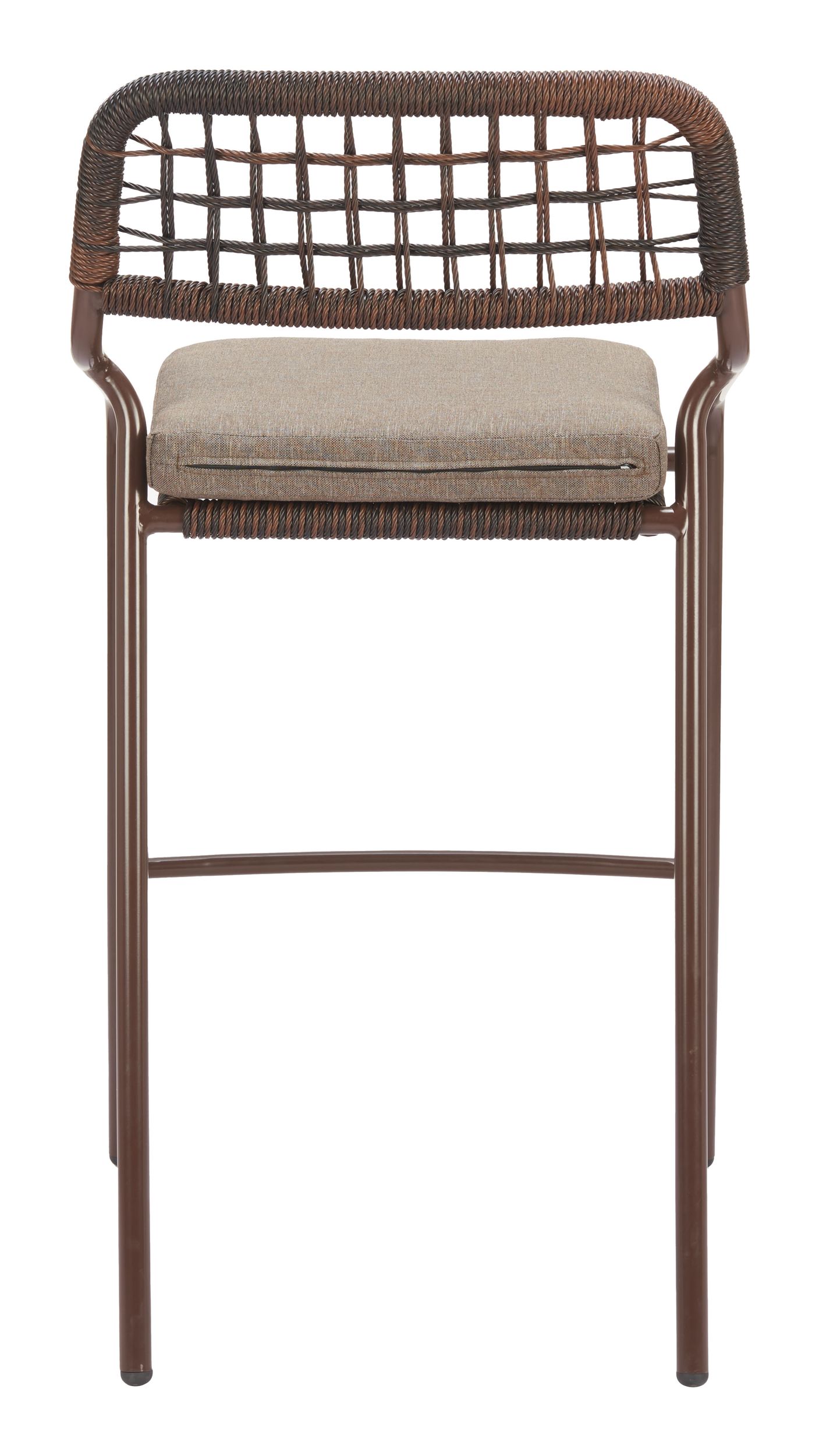 Rio Olefin/Synthetic Rattan Weave/Steel Barstool