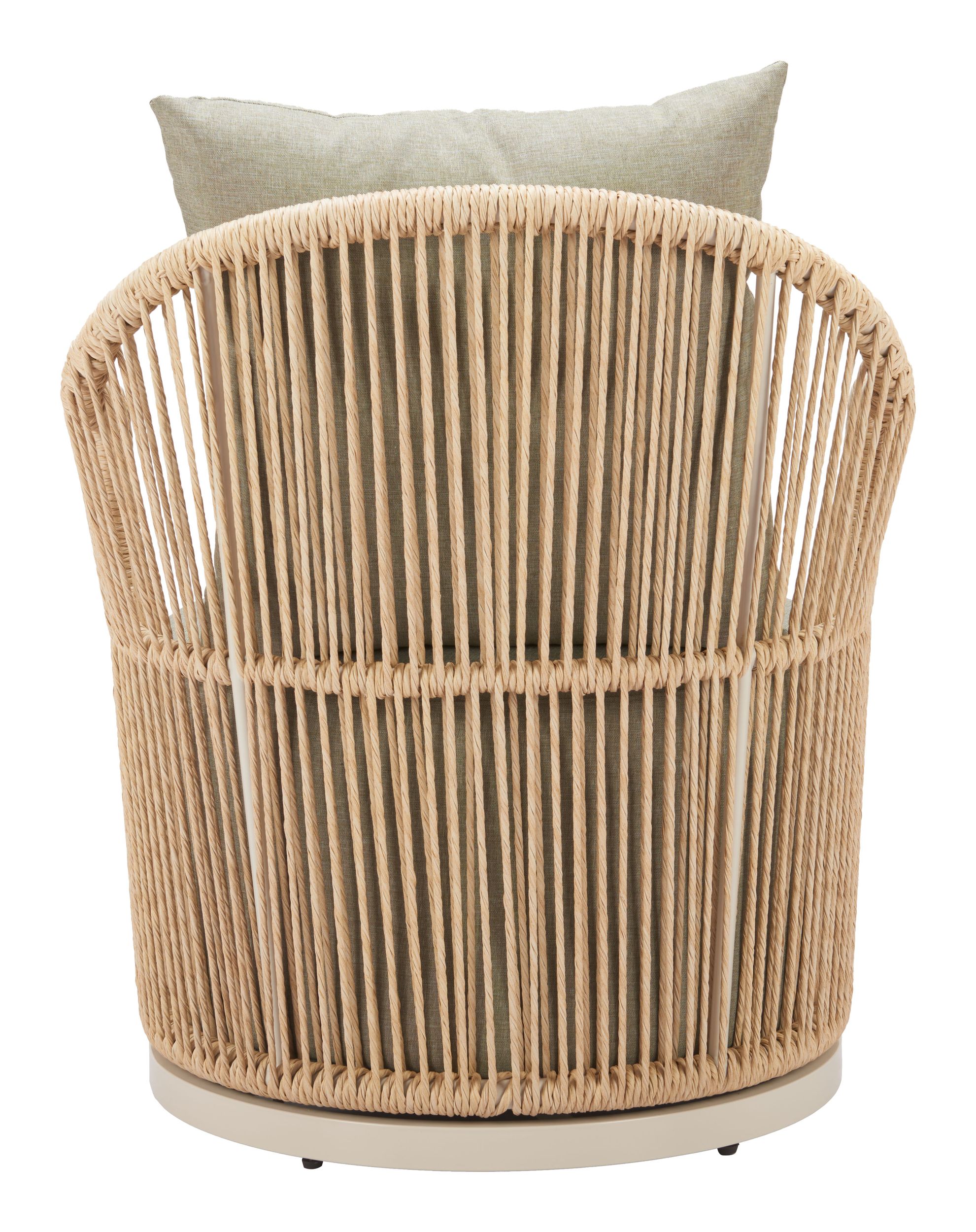 Lanai Olefin/Synthetic Rattan Weave Outdoor Swivel Chair