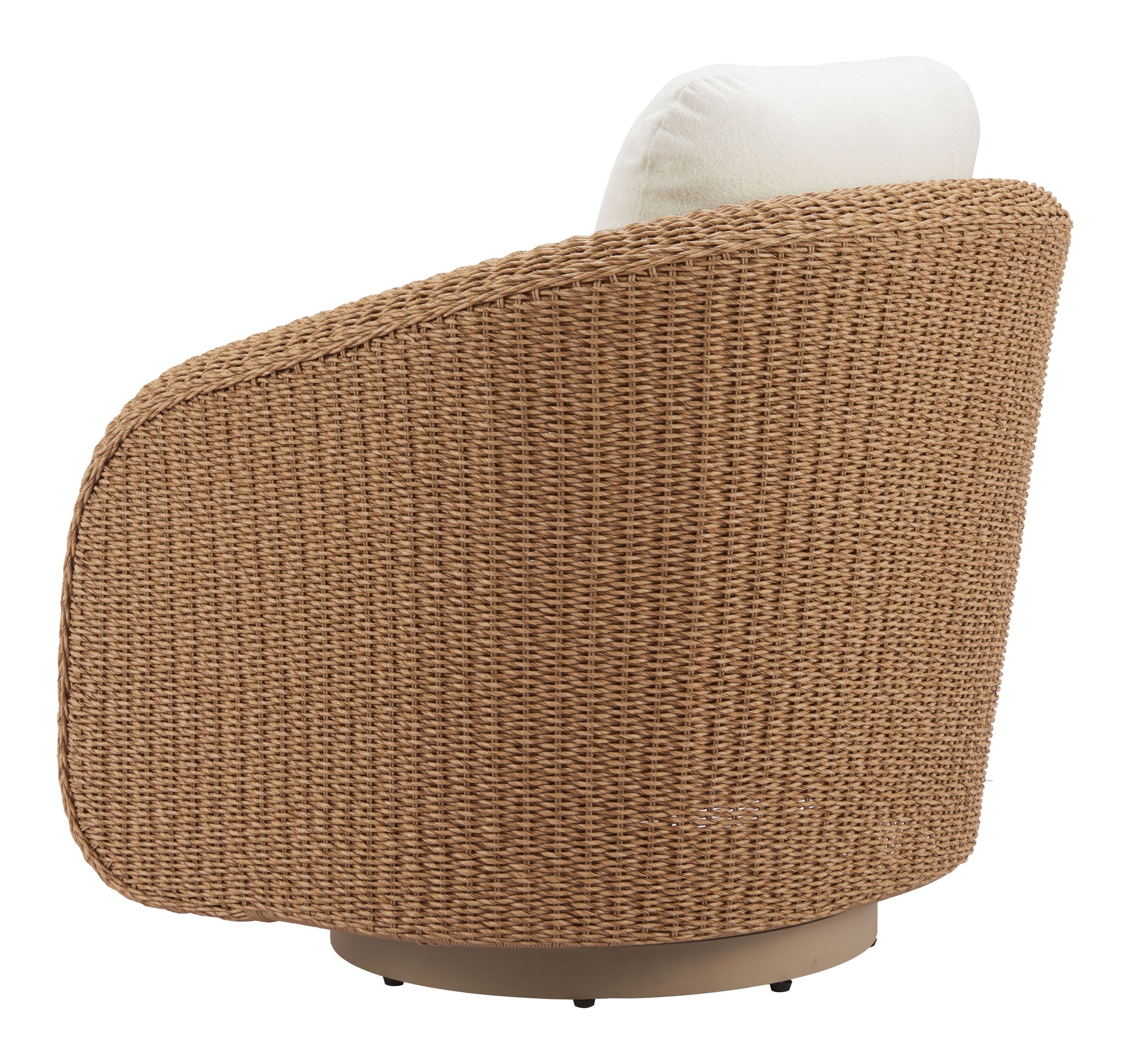 Solara Olefin/Synthetic Rattan Weave Outdoor Swivel Chair