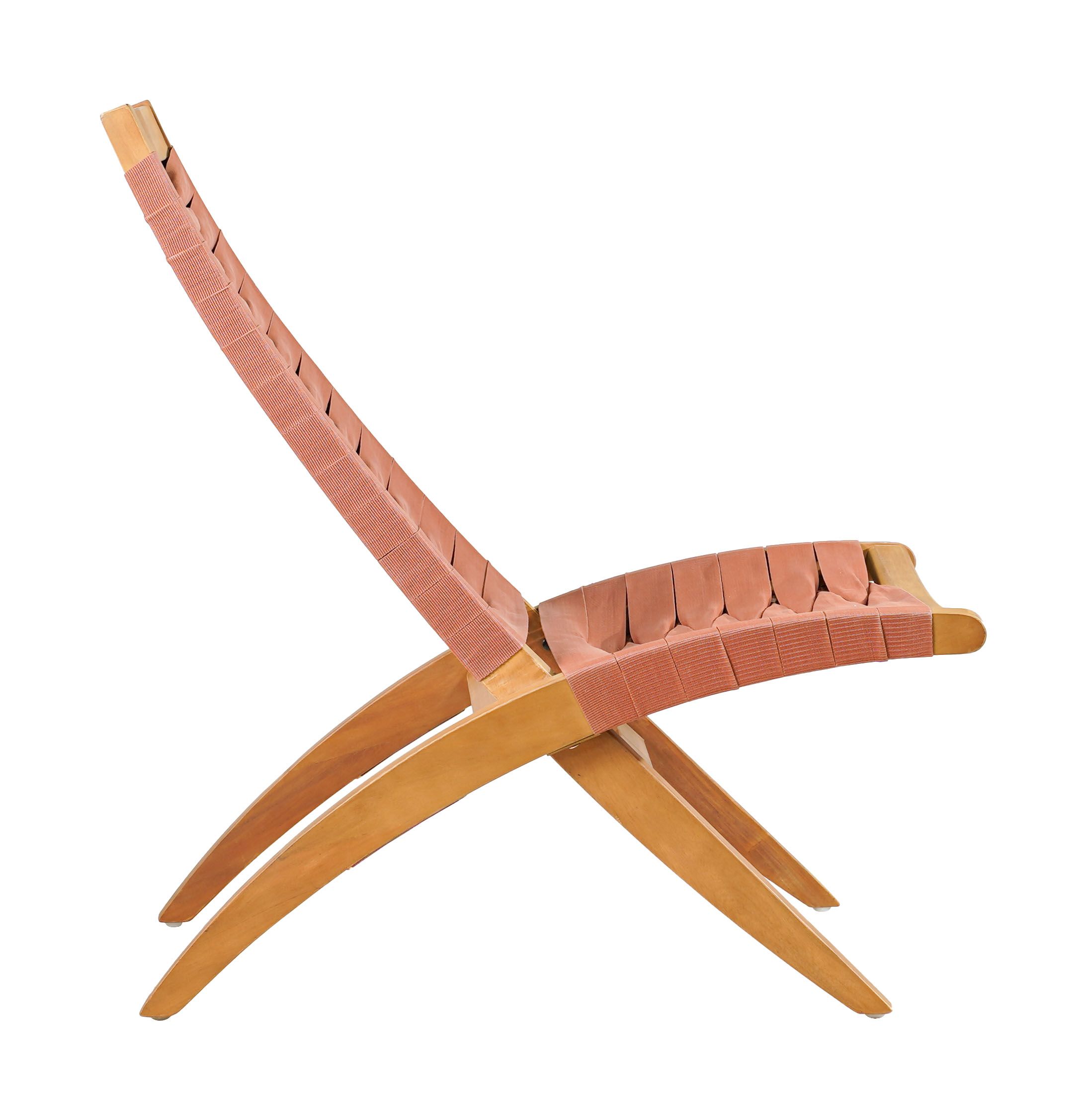 Rova Synthetic Rattan Weave/Wood Lounge Chair