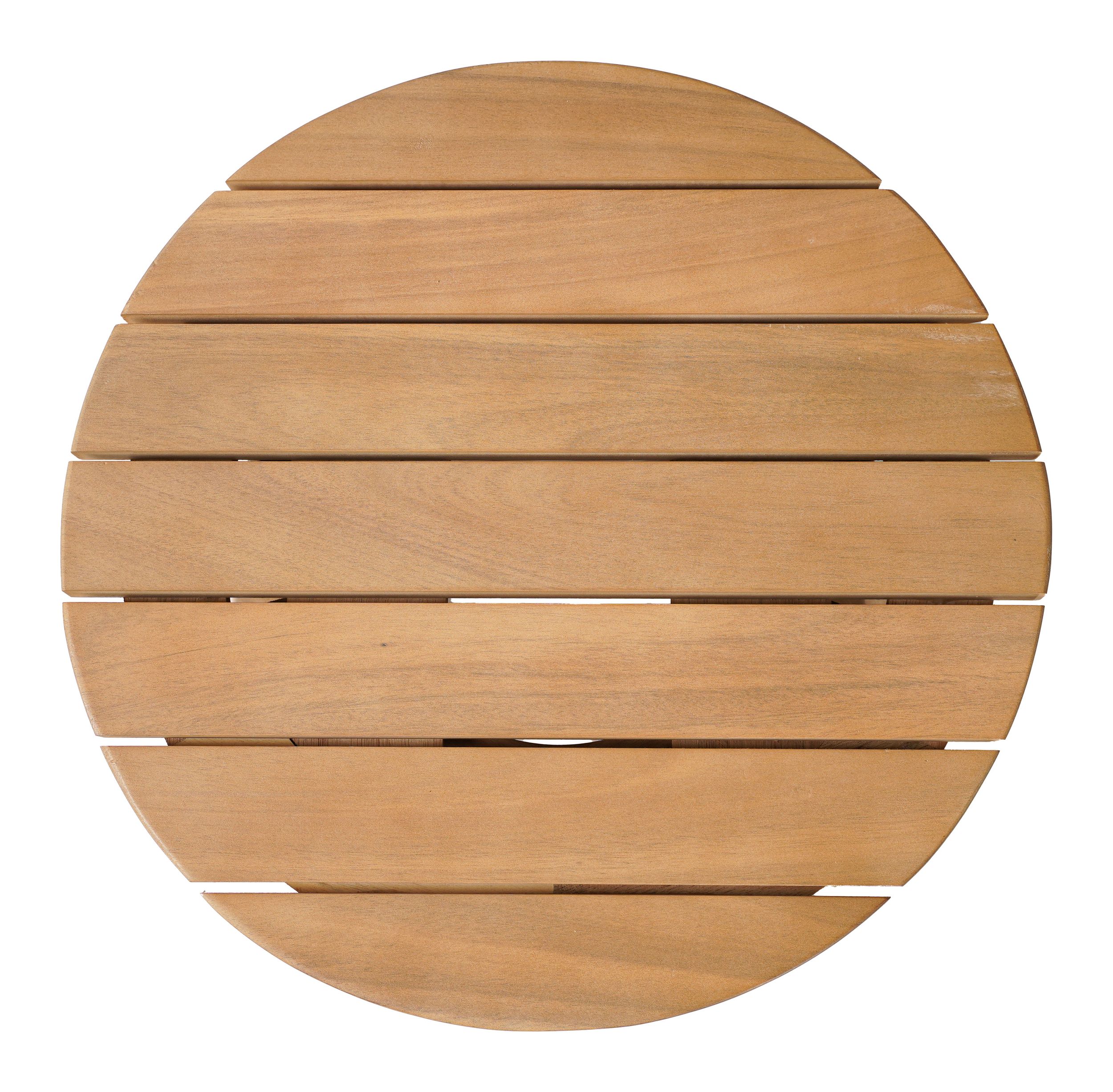 Zahara Round Wood Outdoor Side Table