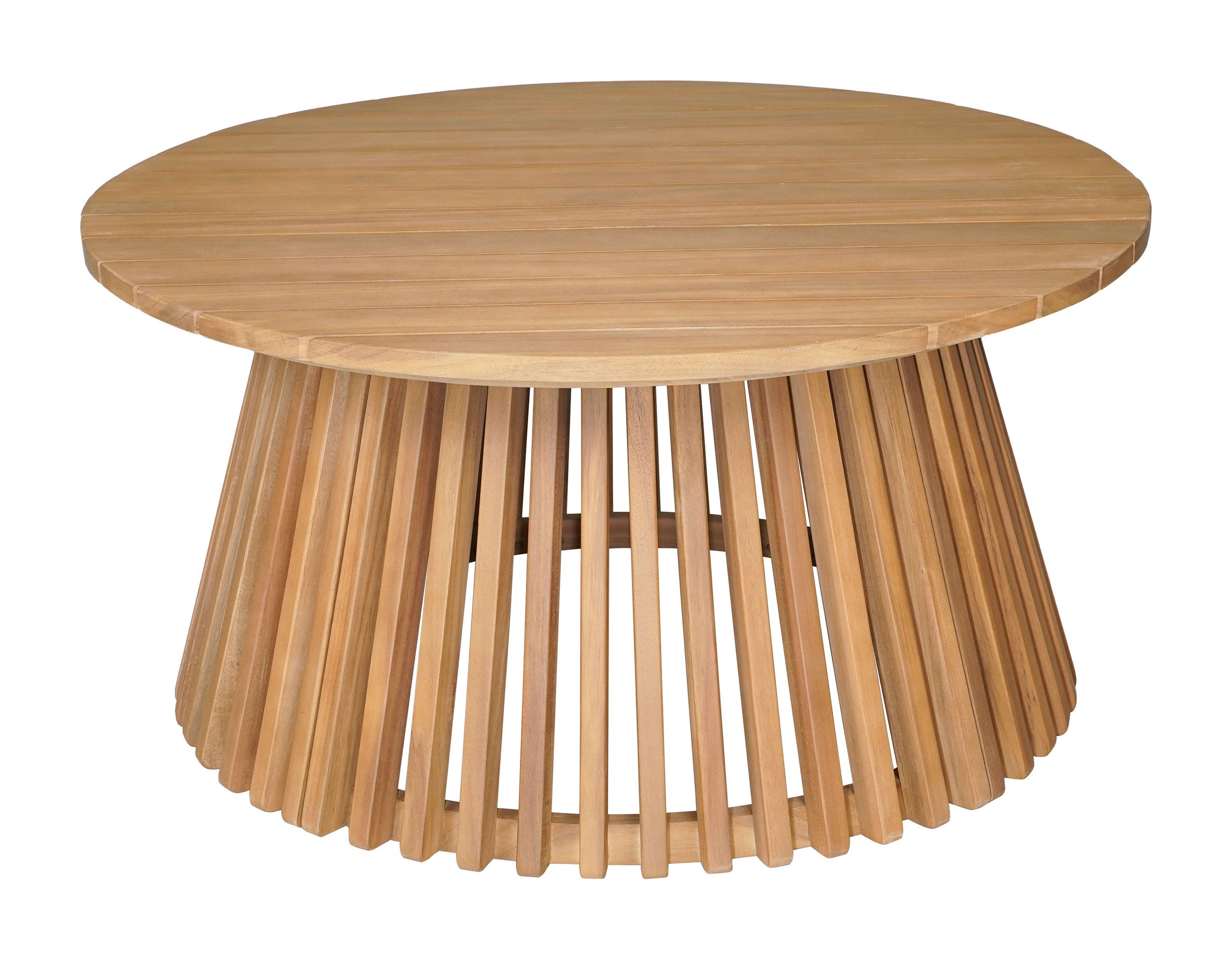 Zahara Round Wood Outdoor Coffee Table
