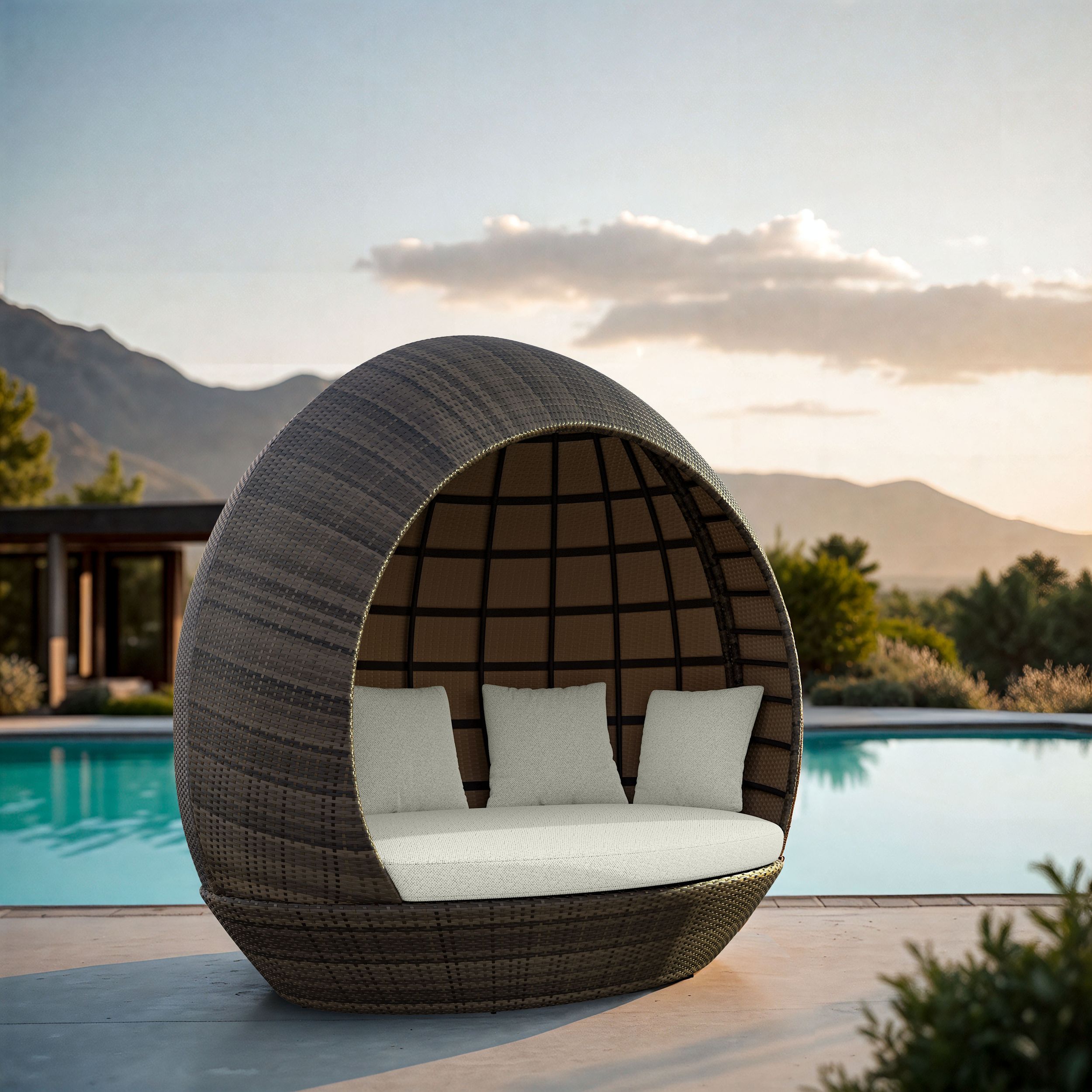 Marisol Synthetic Rattan Weave Beach Daybed