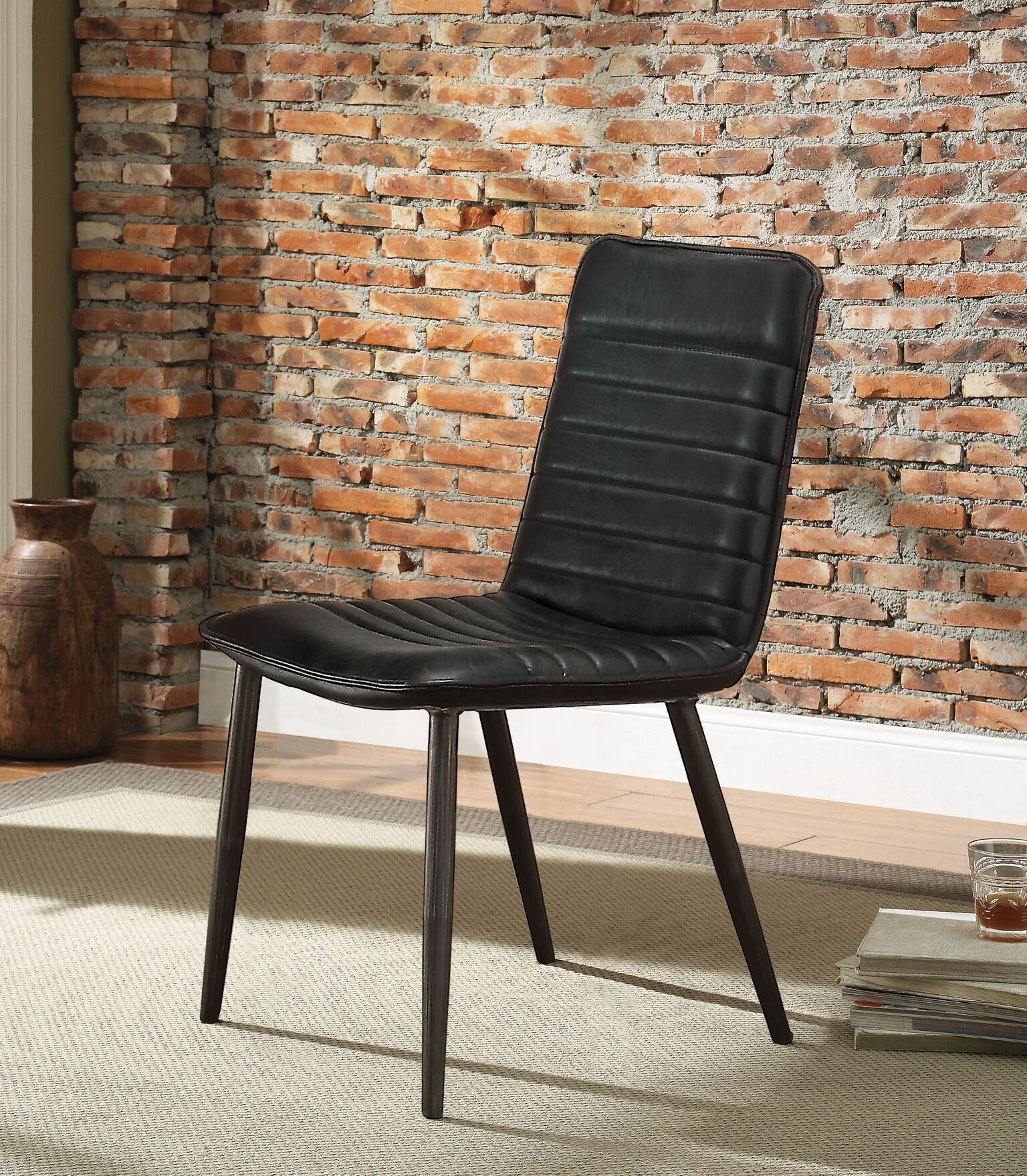 Hosmer Top Grain Leather Dining Chair