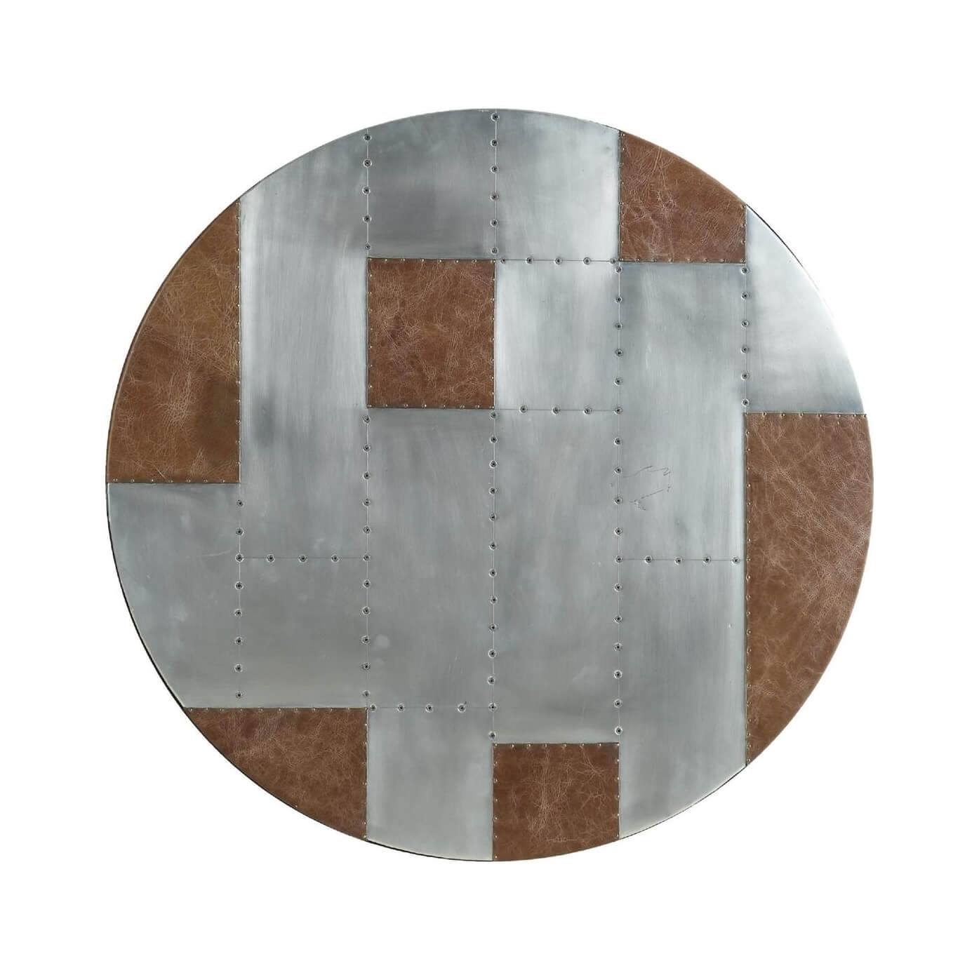 Brancaster Top Grain Leather/Aluminum Round Bar Table