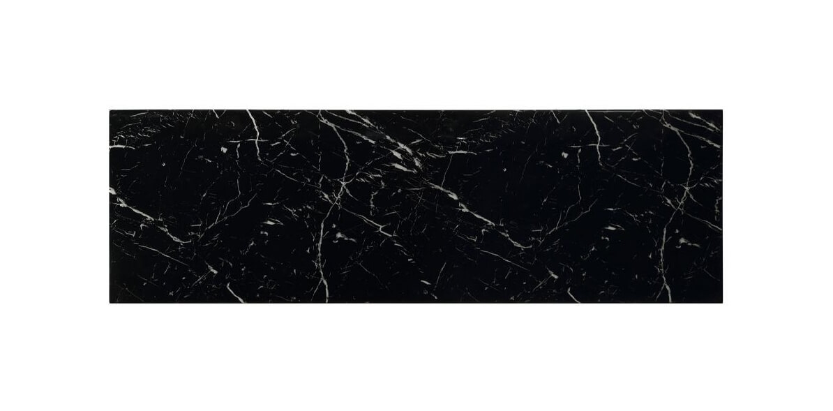 Brancaster Marble/Aluminum Rectangular Storage Bar Table