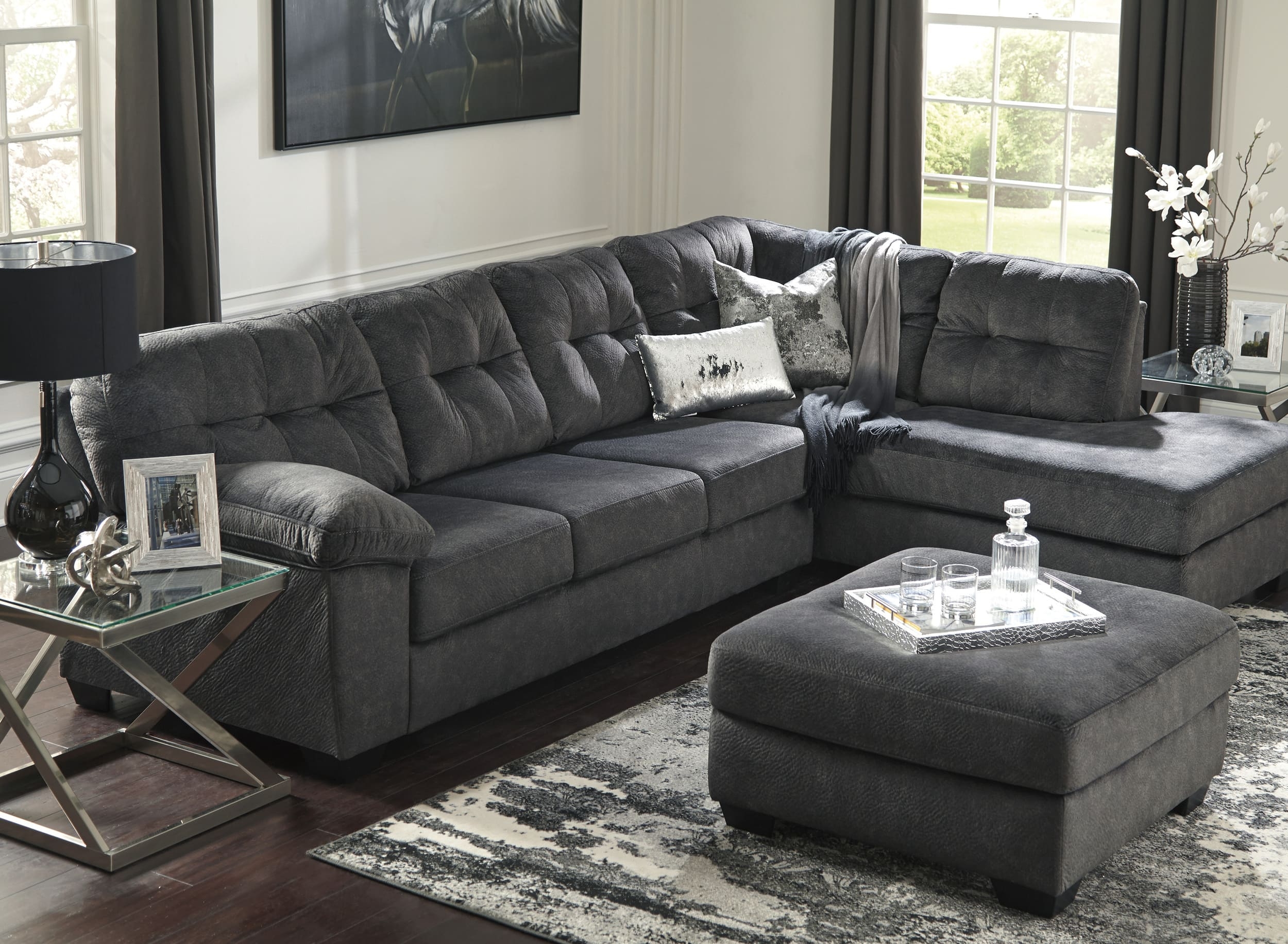 Accrington Polyester Oversized Ottoman