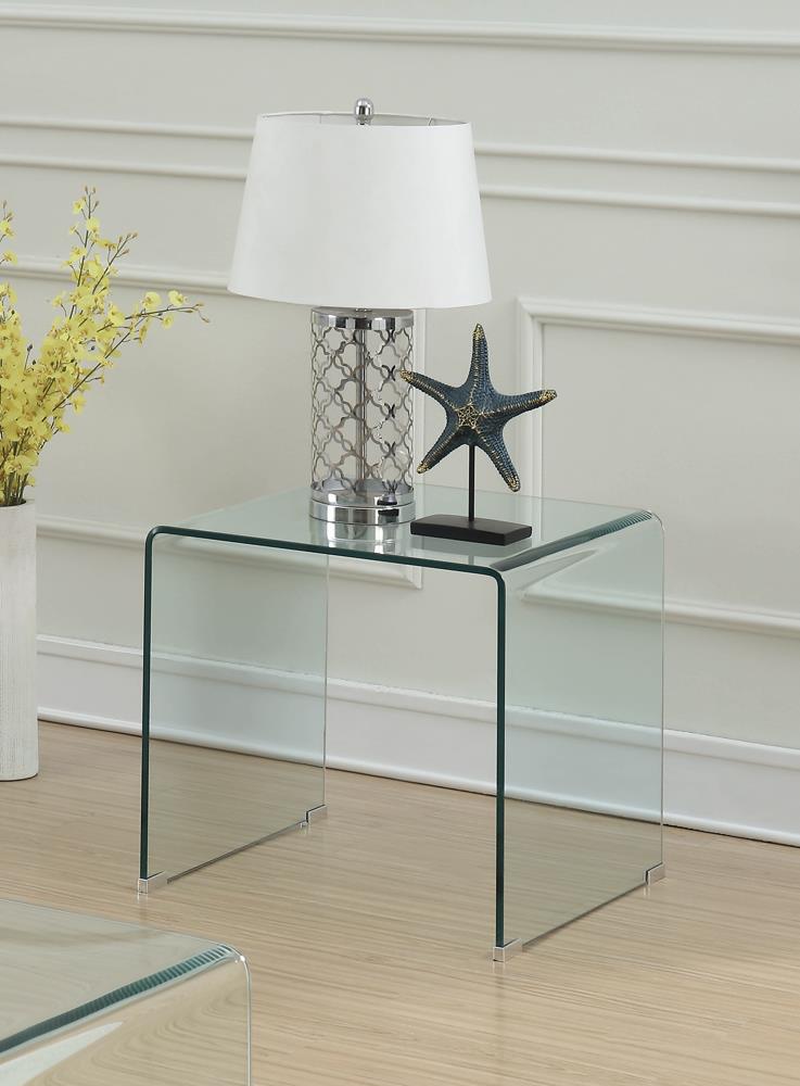 Ripley Glass Square End Table Clear